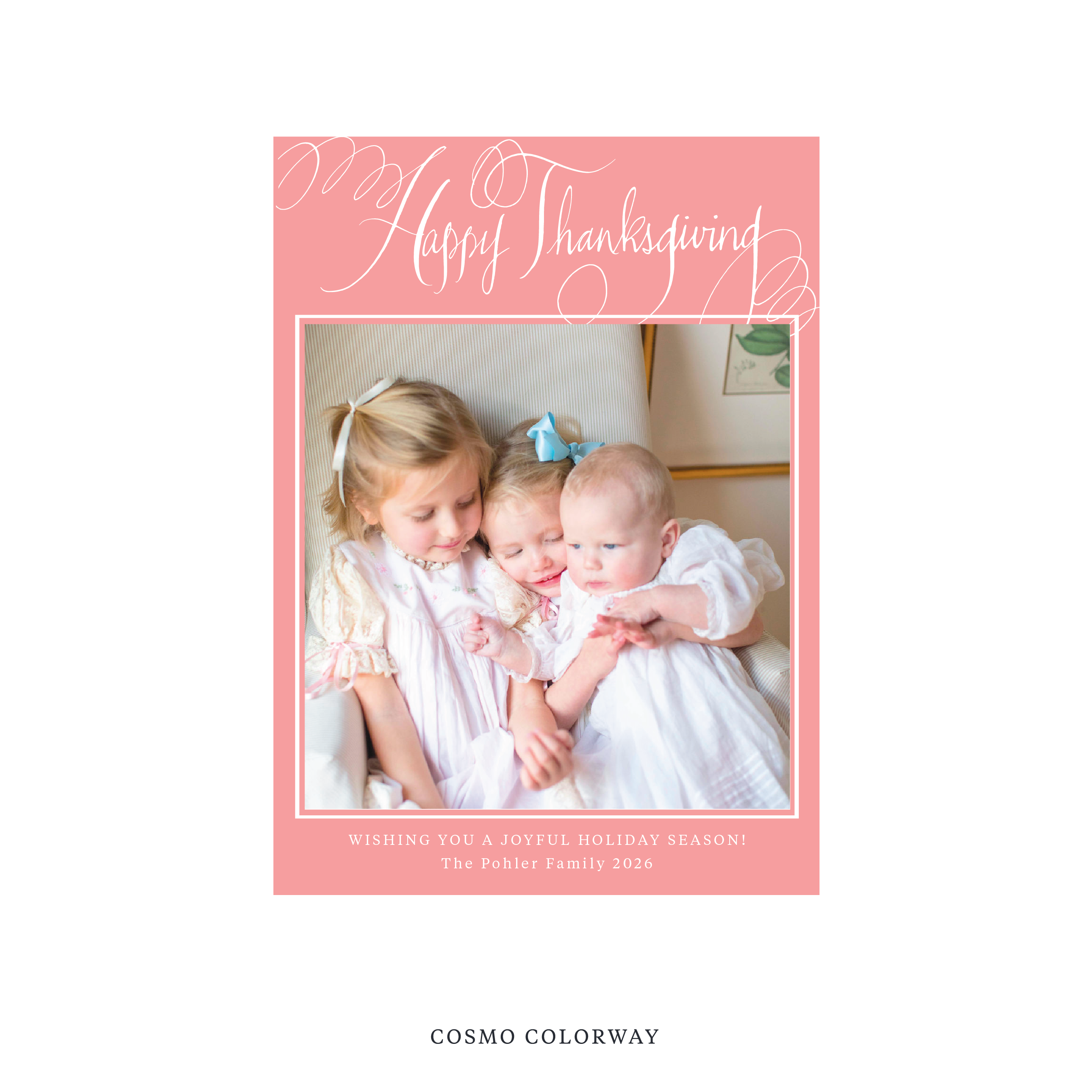 Pohler Classic Printed Holiday Card, Medium
