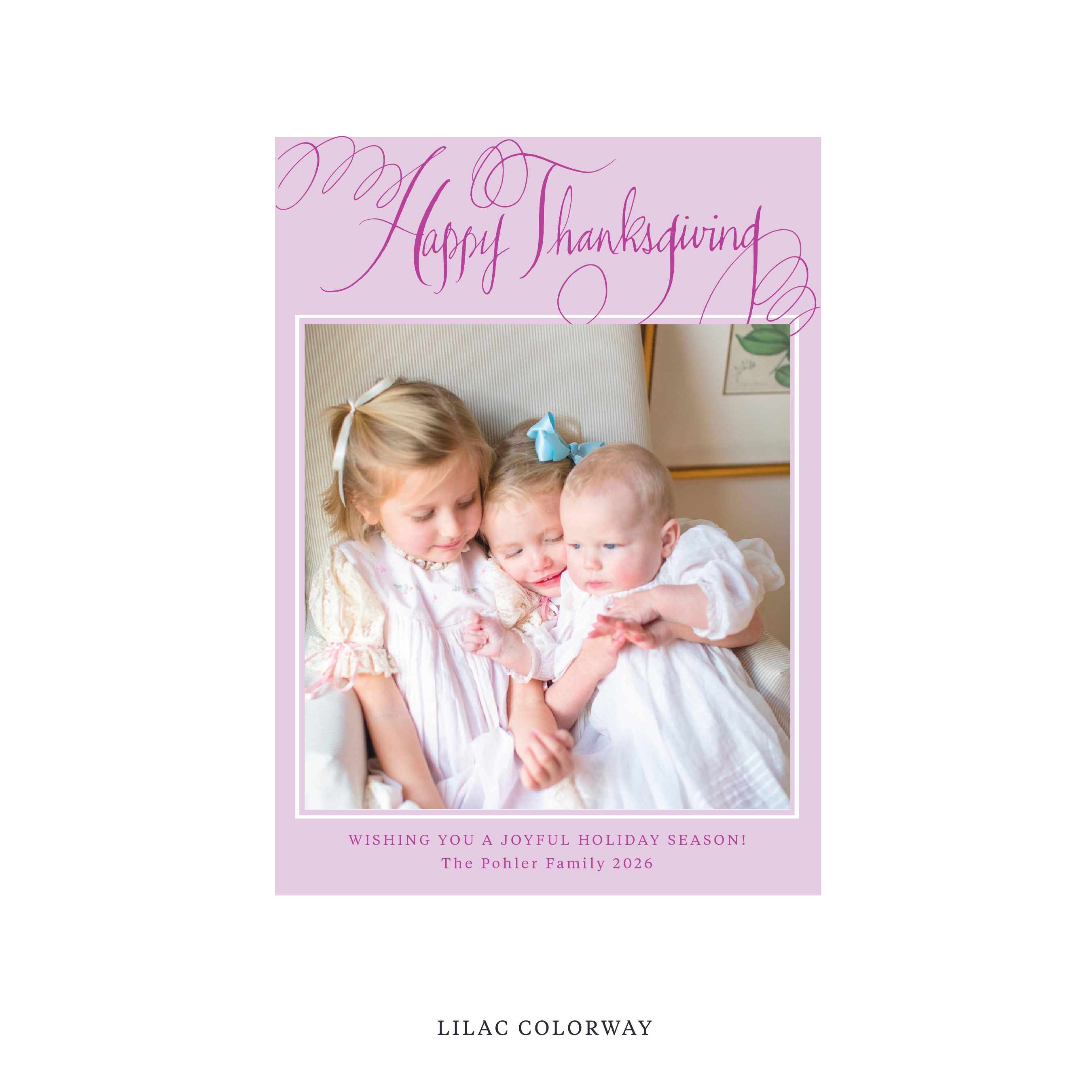 Pohler Classic Printed Holiday Card, Medium