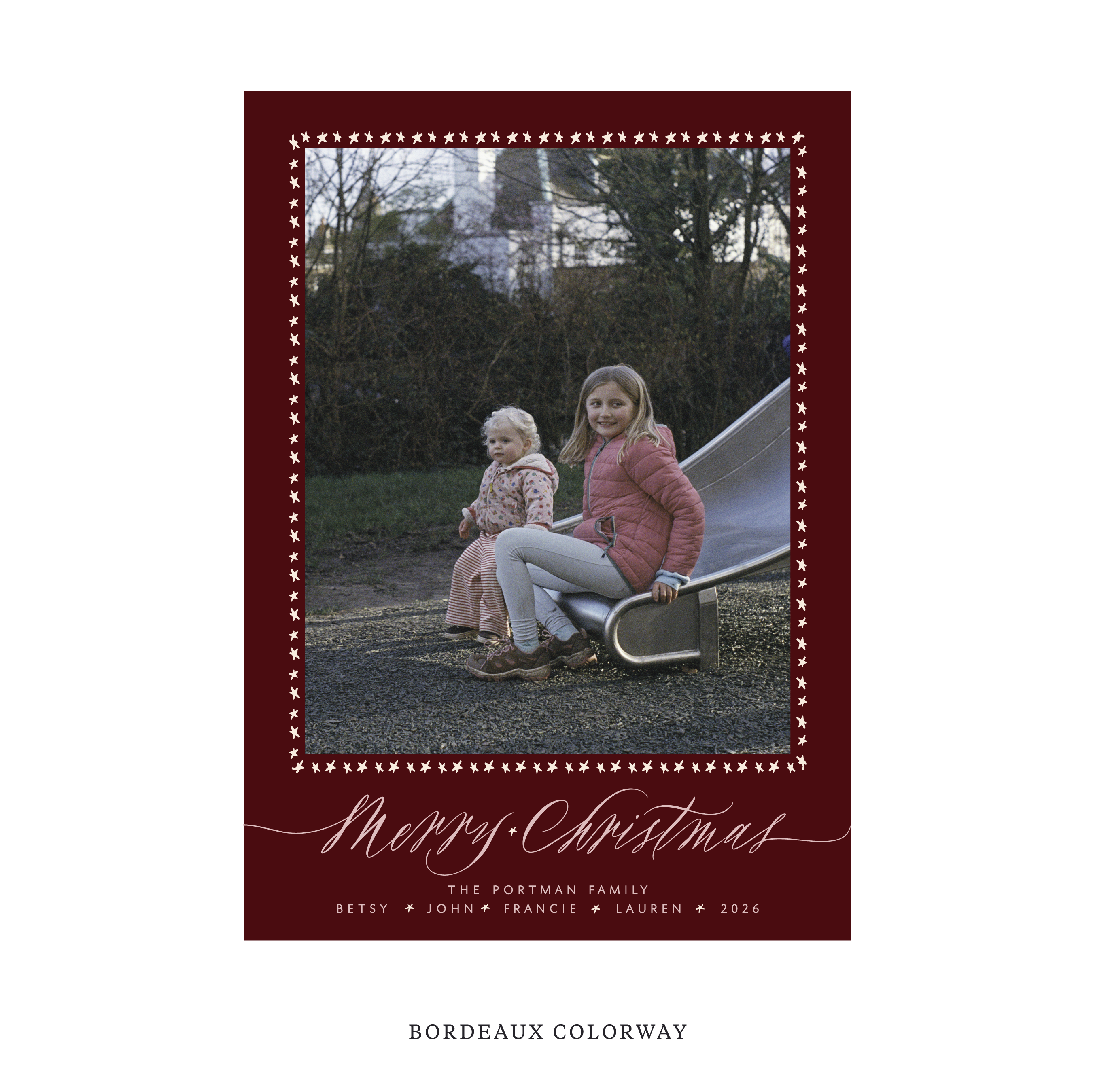 Portman Classic Flat Print Holiday Card, Large
