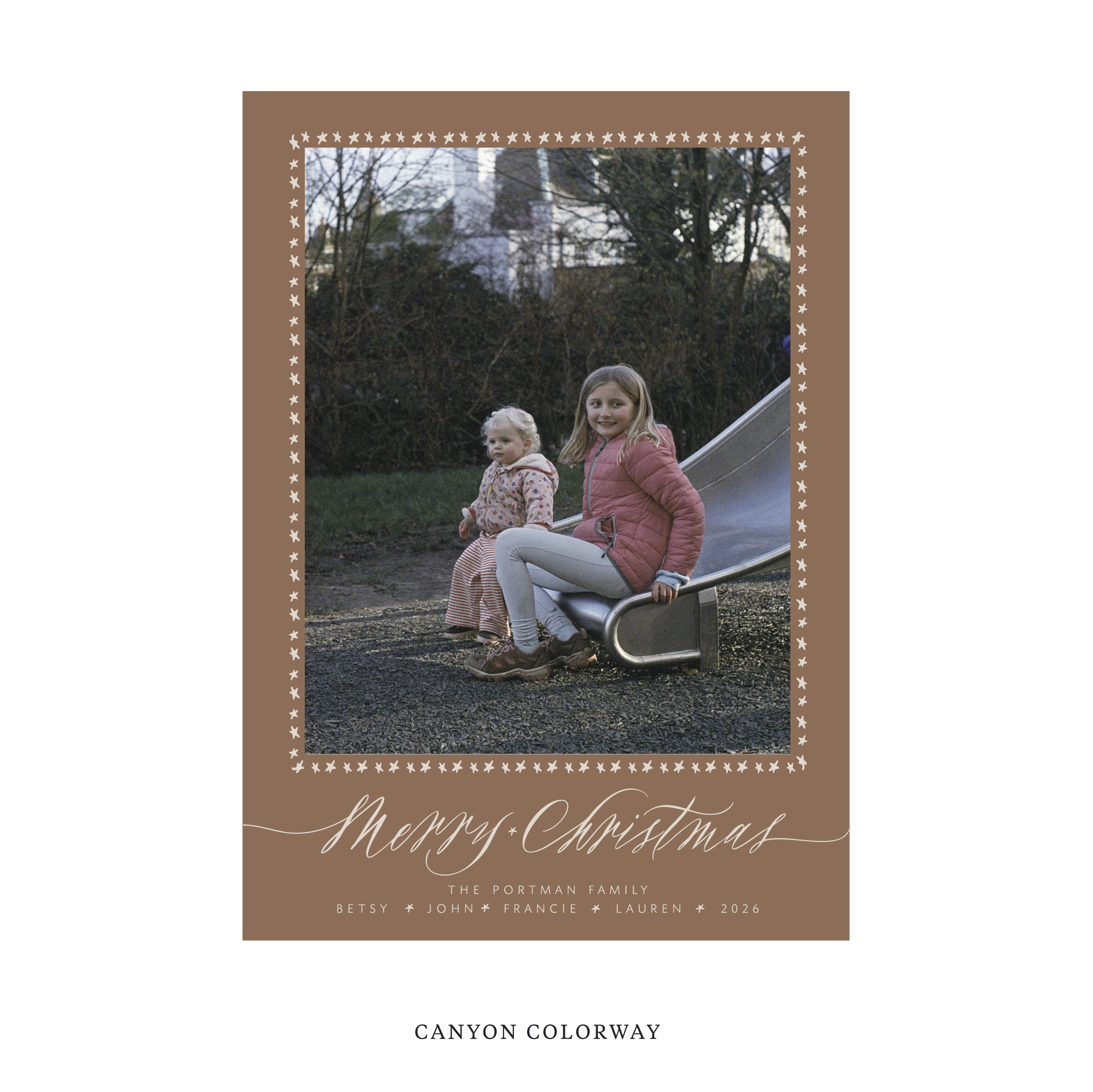 Portman Classic Flat Print Holiday Card, Large