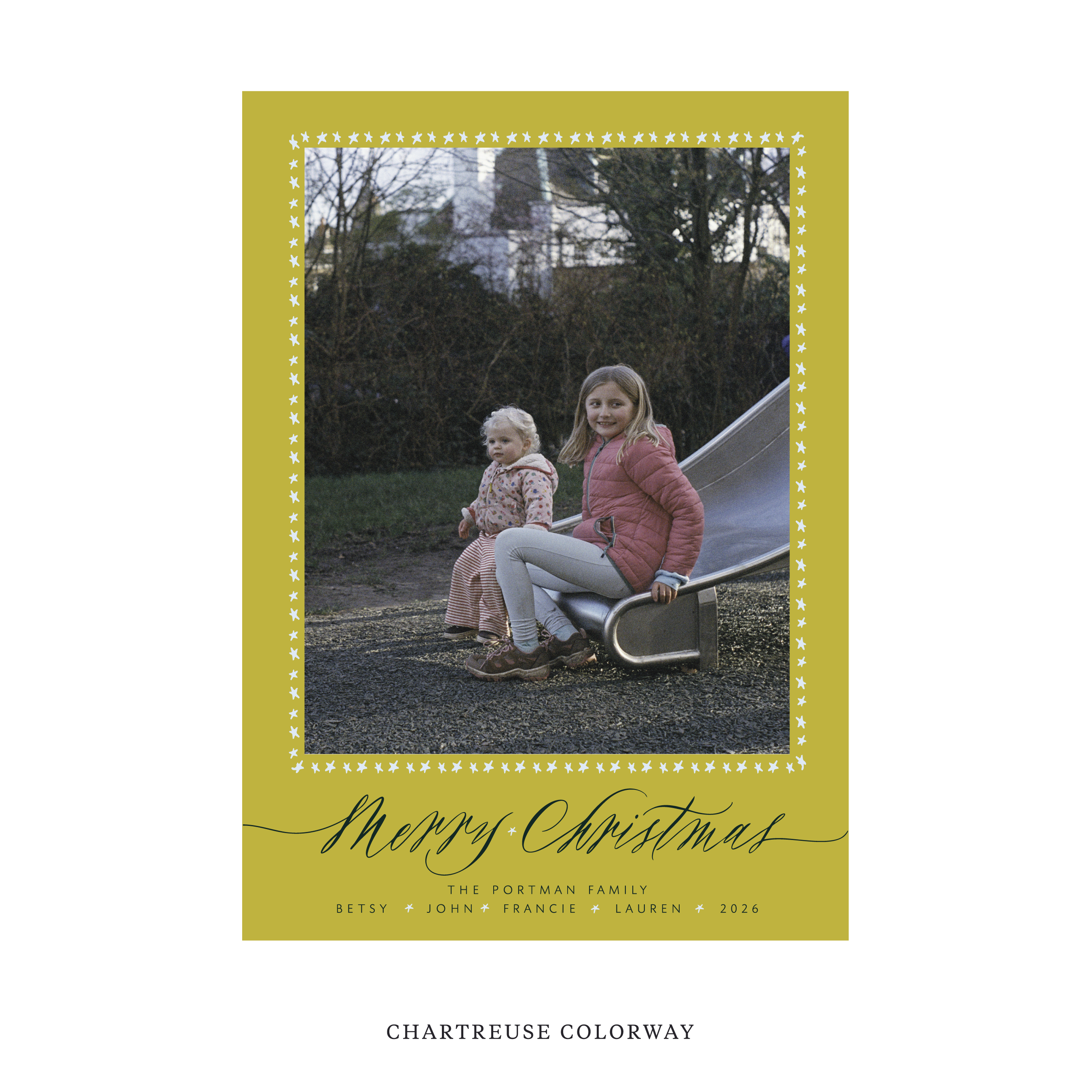 Portman Classic Flat Print Holiday Card, Large