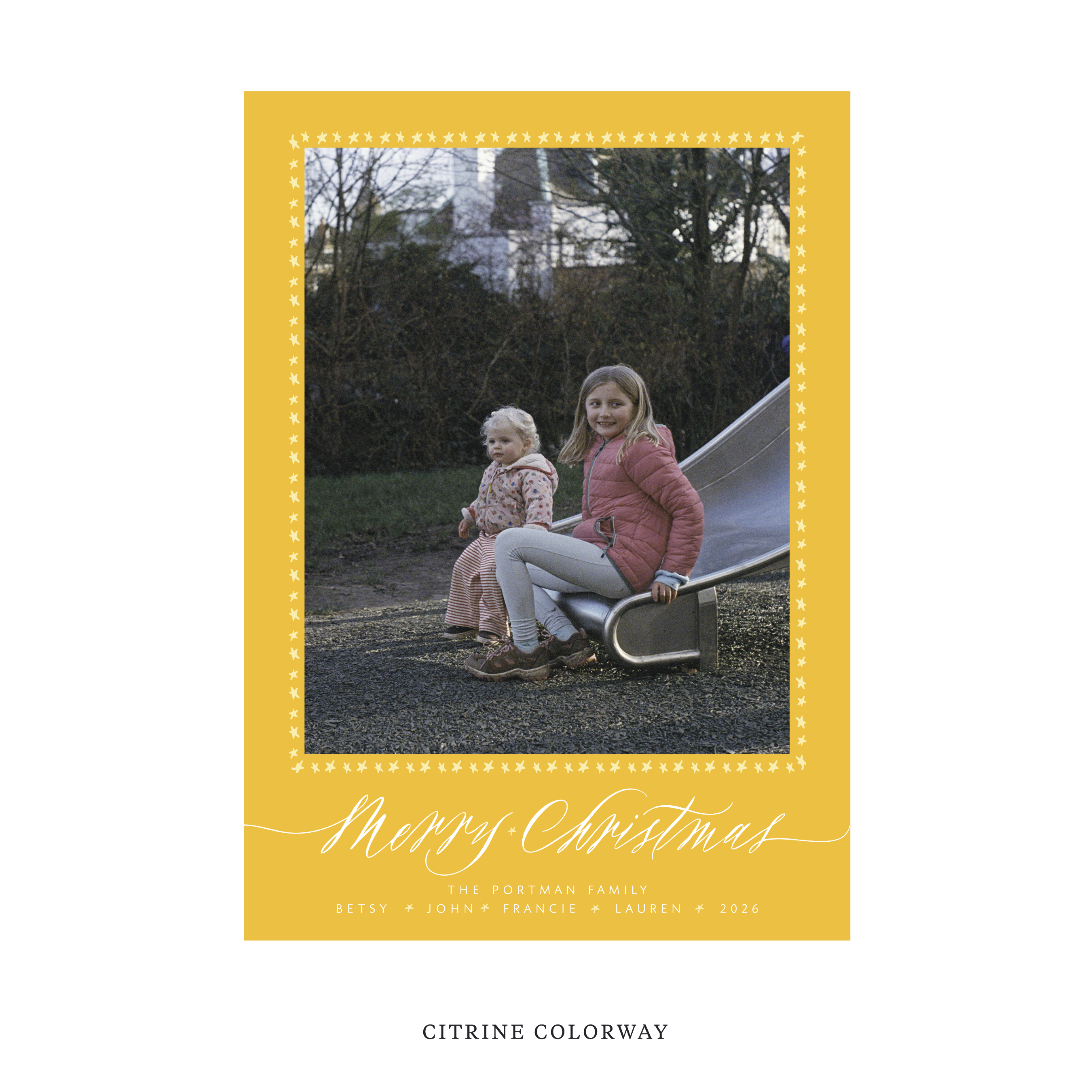 Portman Classic Flat Print Holiday Card, Large