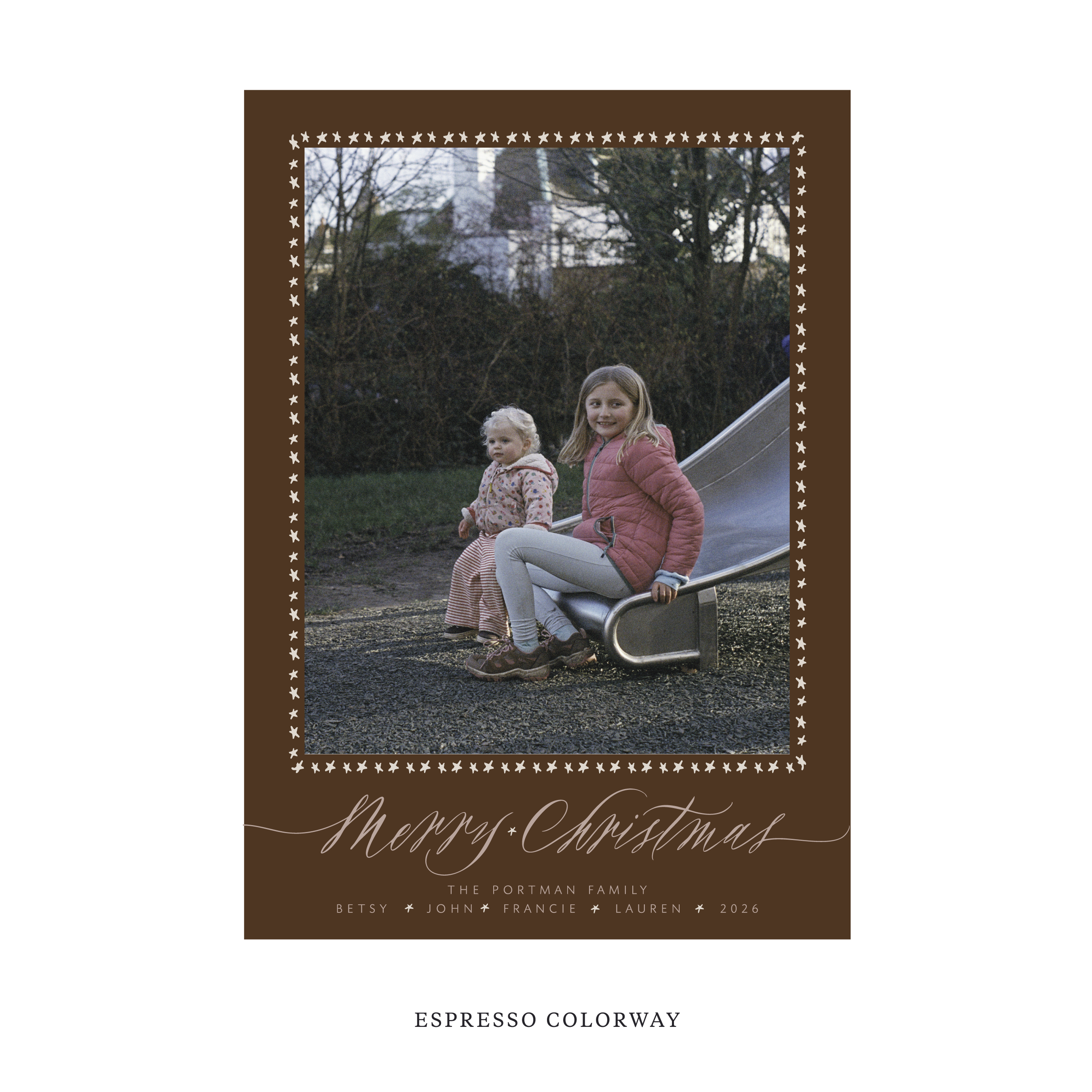 Portman Classic Flat Print Holiday Card, Large