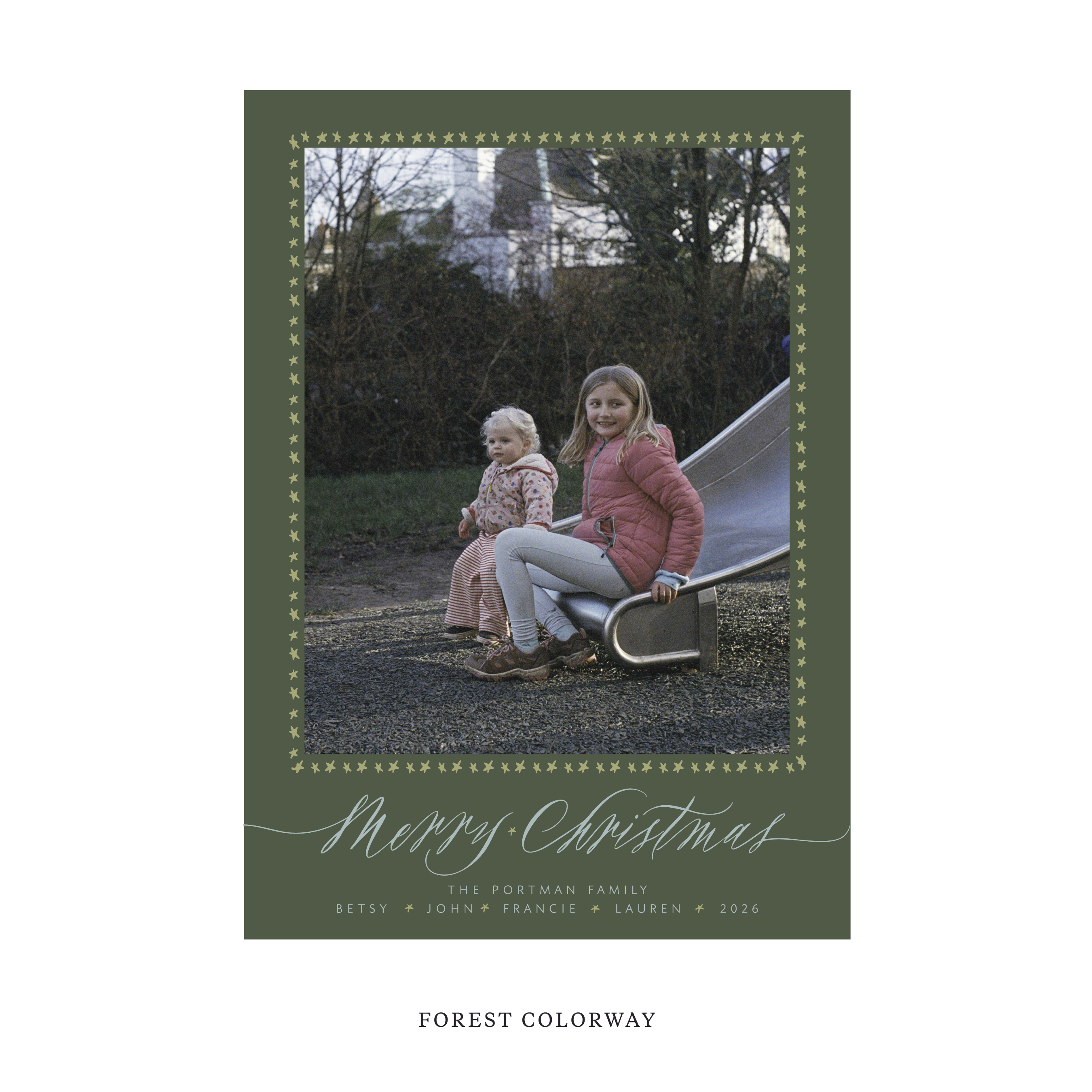 Portman Classic Flat Print Holiday Card, Large