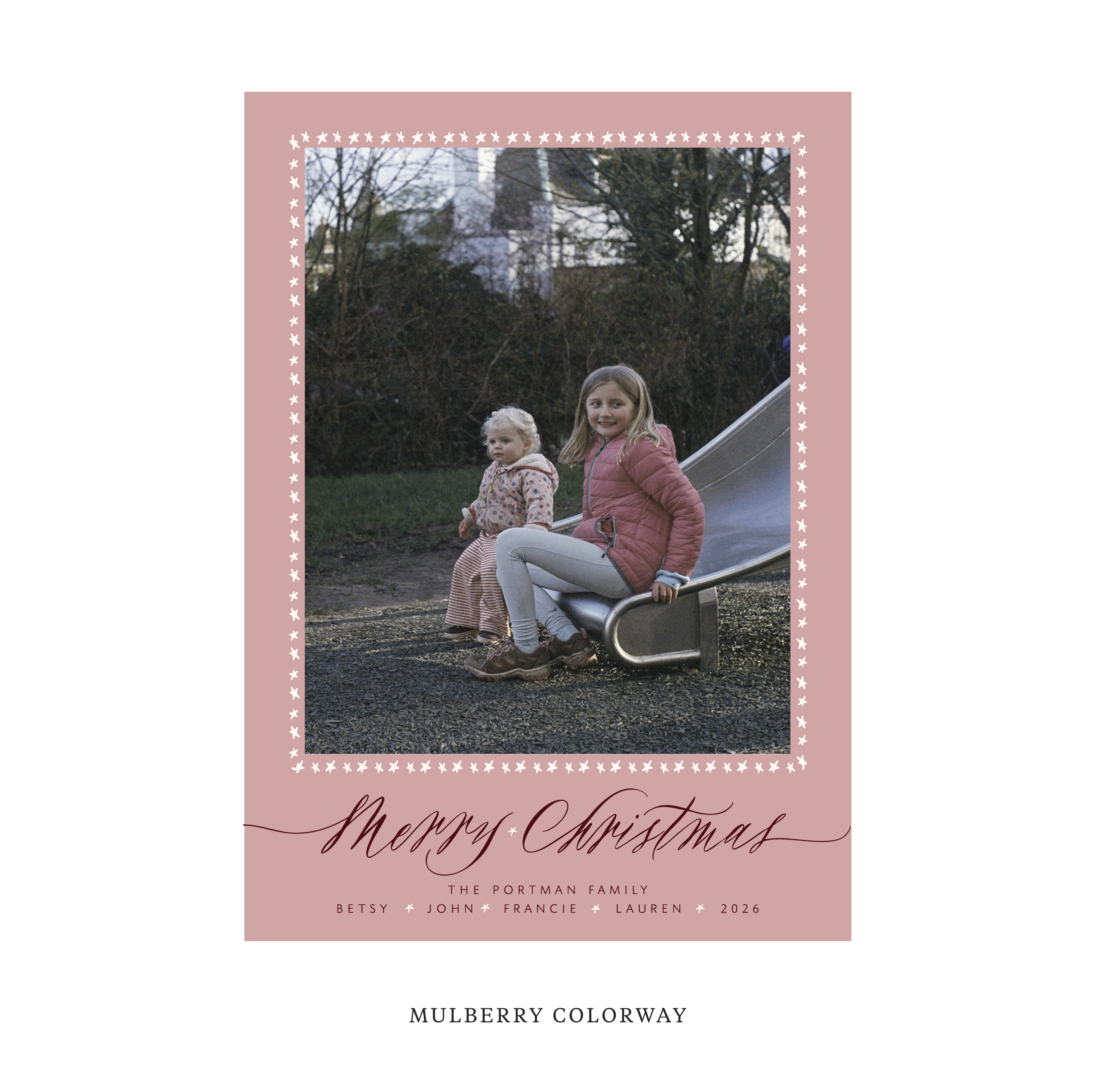 Portman Classic Flat Print Holiday Card, Large