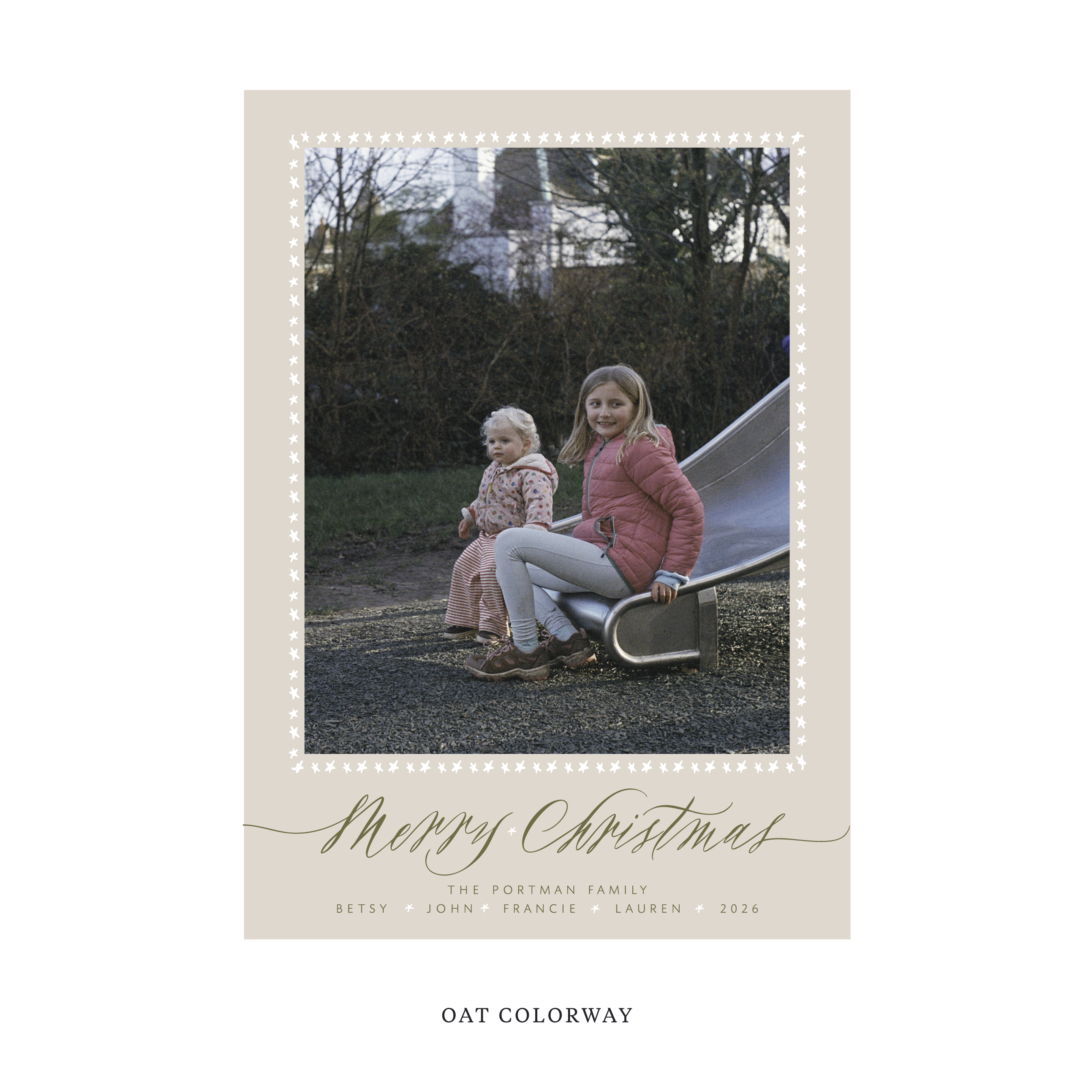 Portman Classic Flat Print Holiday Card, Large