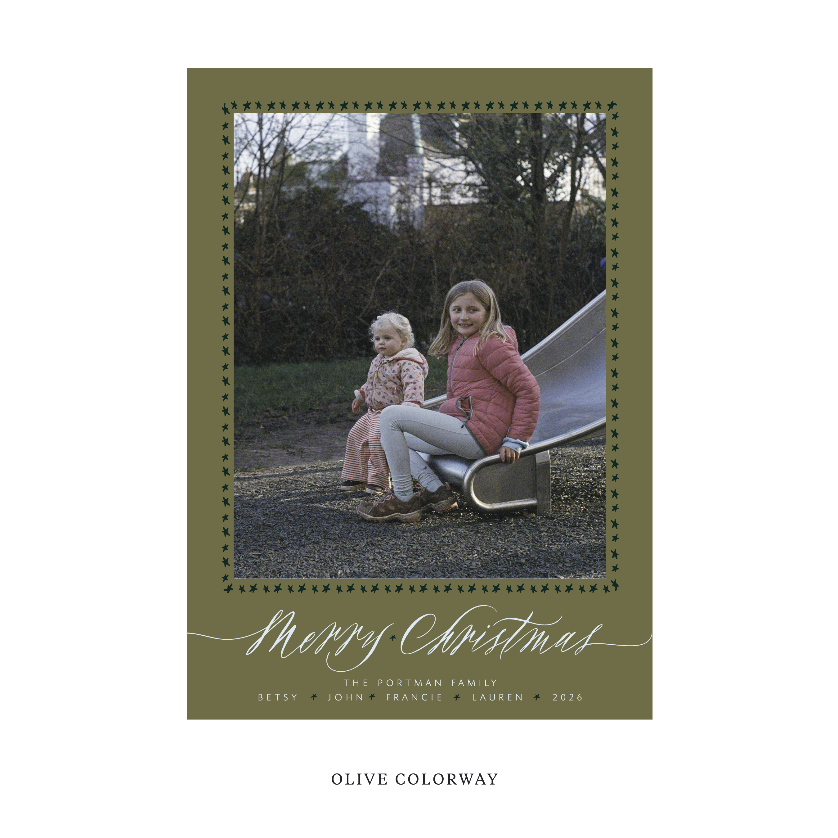 Portman Classic Flat Print Holiday Card, Large