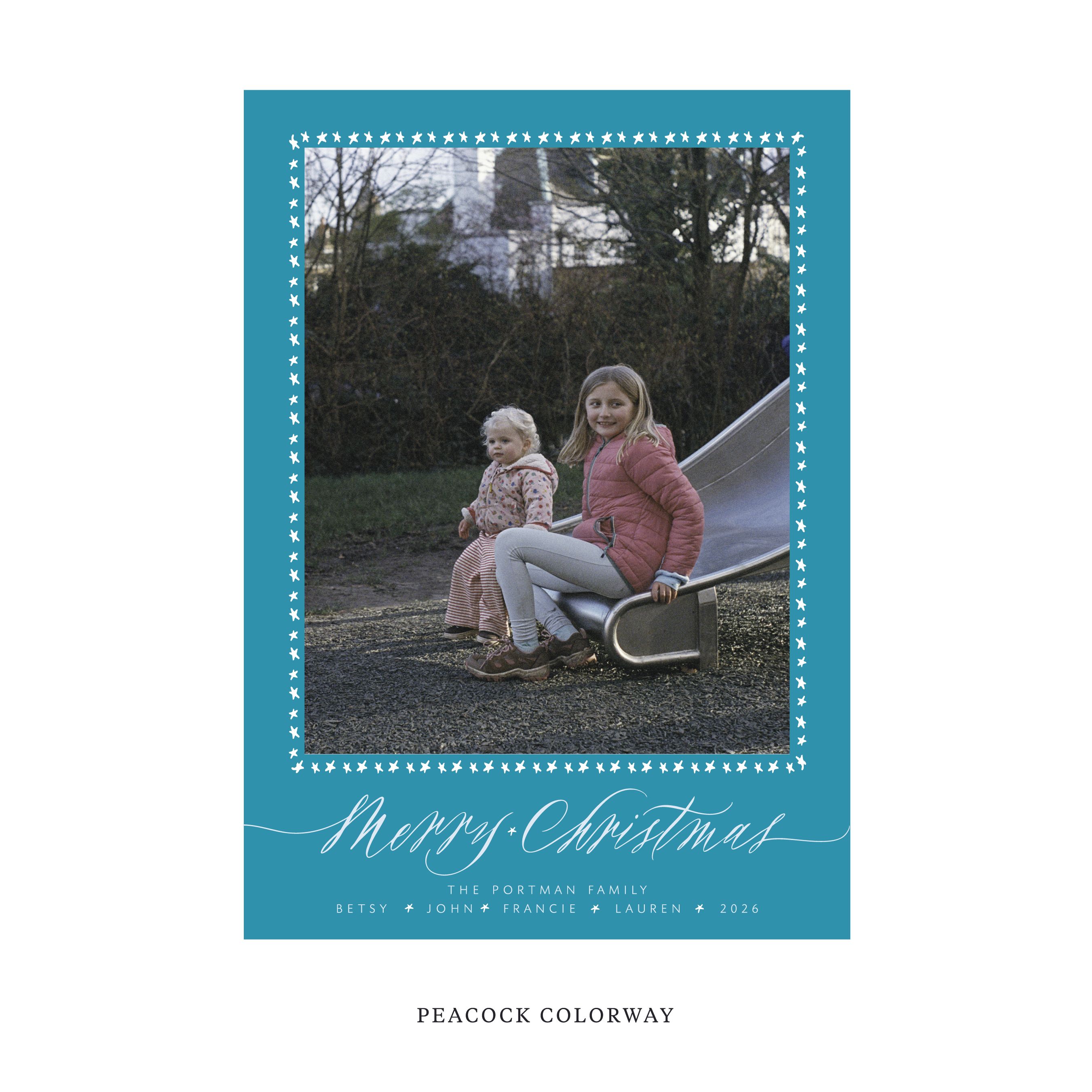 Portman Classic Flat Print Holiday Card, Large