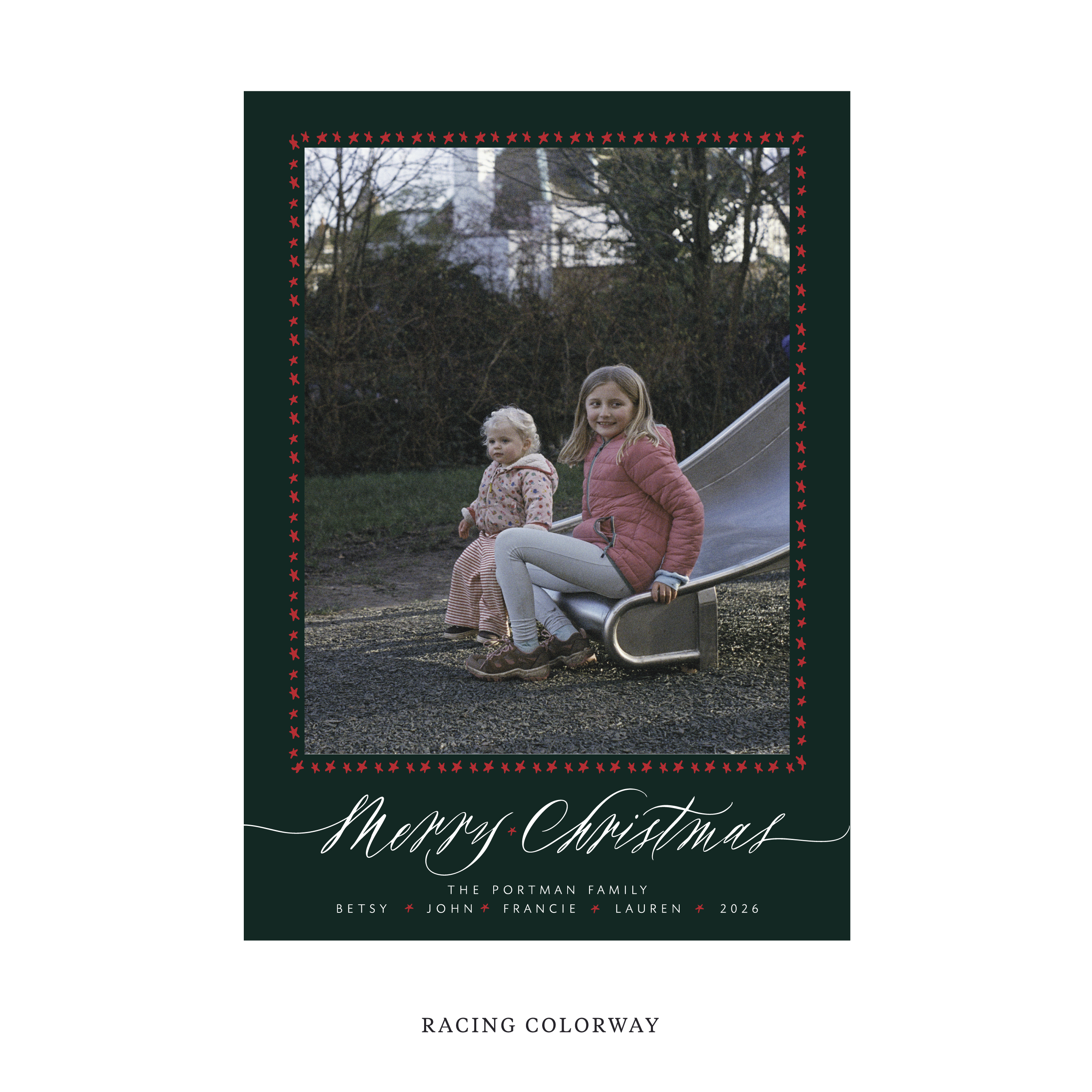 Portman Classic Flat Print Holiday Card, Large