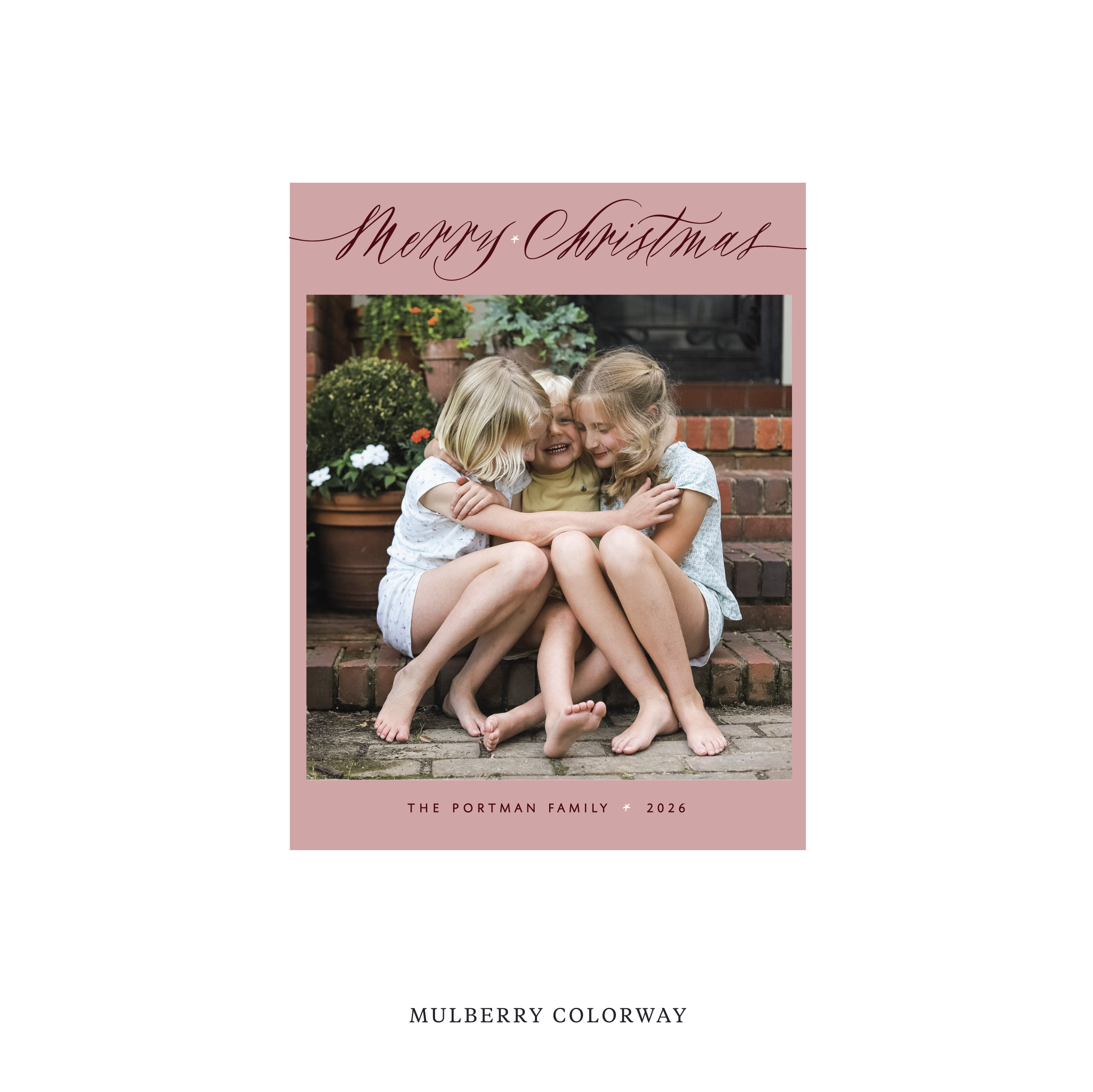Portman Classic Flat Print Holiday Card, Small