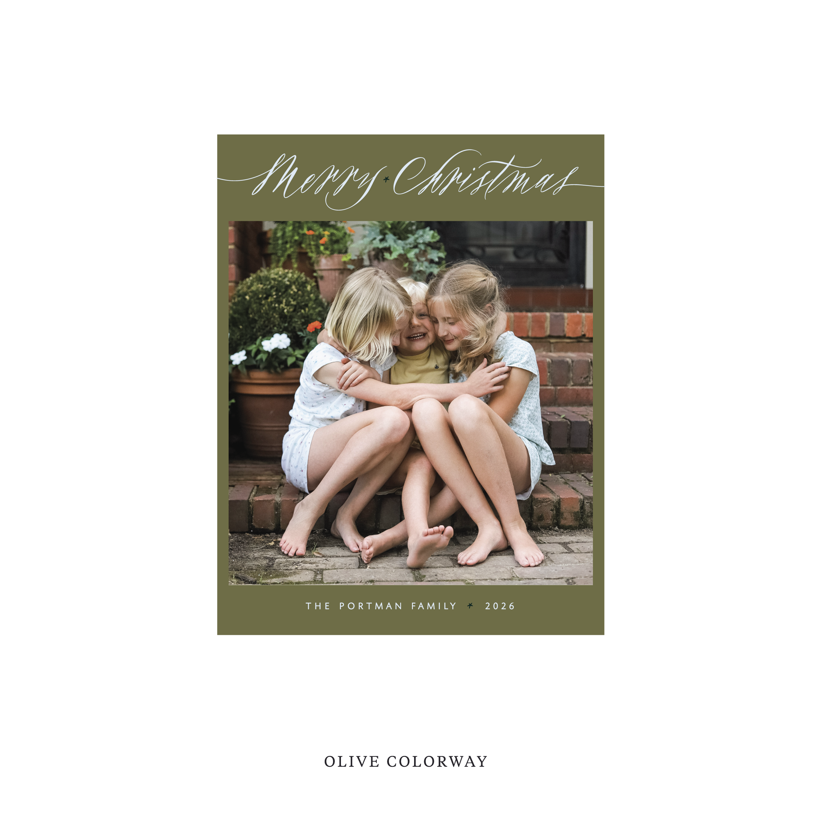 Portman Classic Flat Print Holiday Card, Small