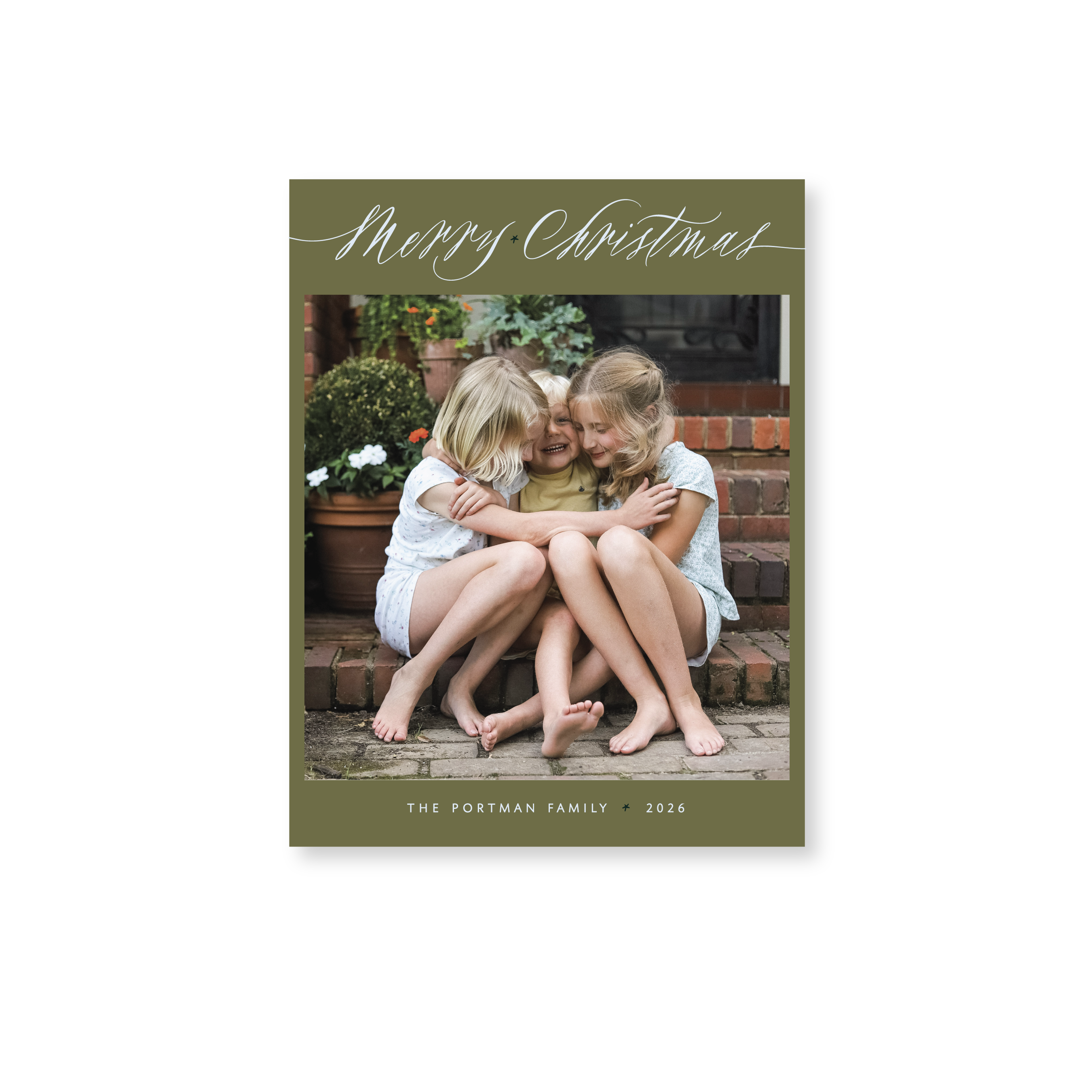 Portman Classic Flat Print Holiday Card, Small