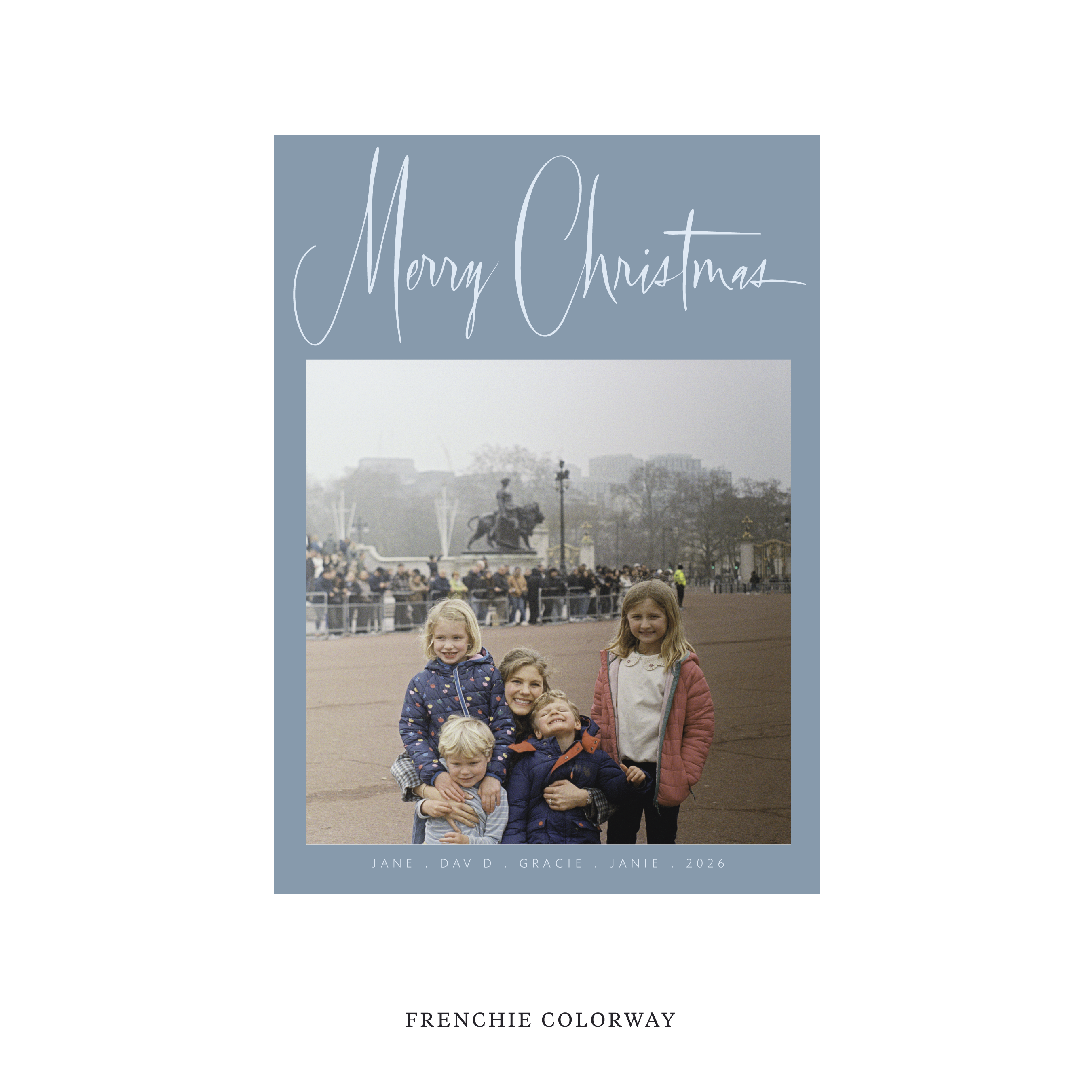 Presley Classic Flat Print Holiday Card, Medium II