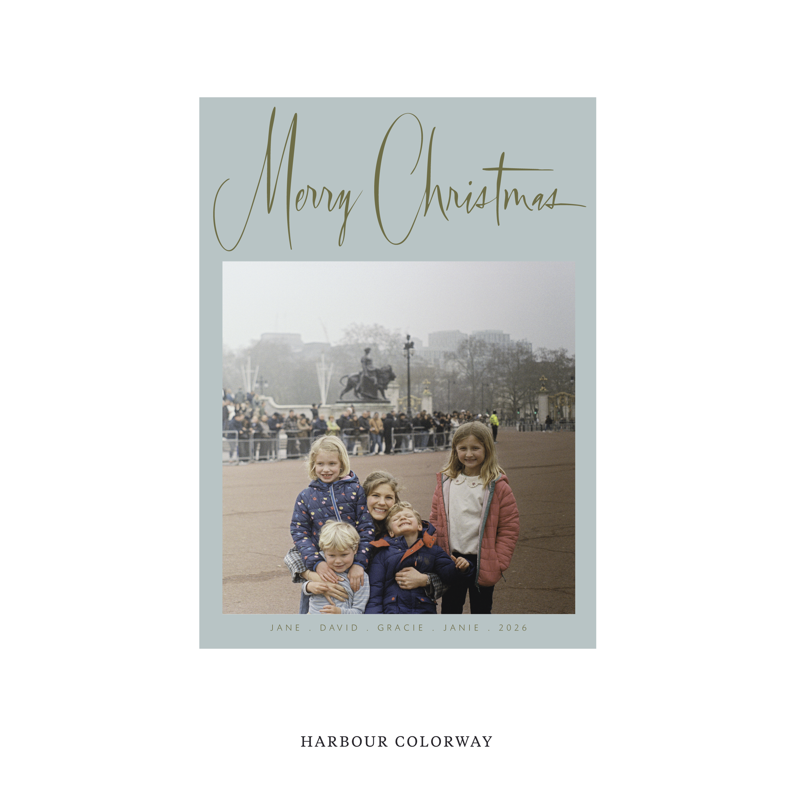 Presley Classic Flat Print Holiday Card, Medium II