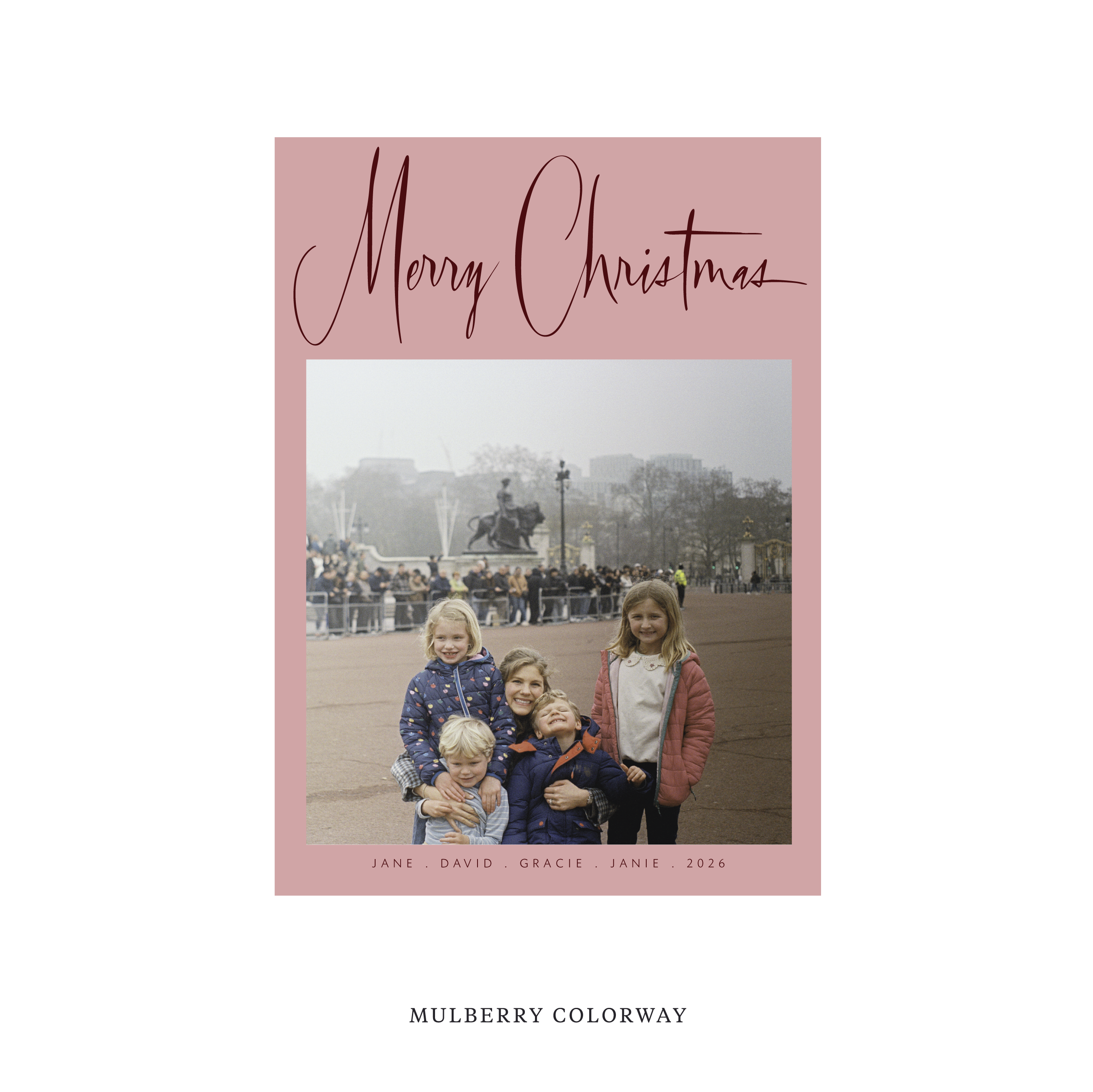 Presley Classic Flat Print Holiday Card, Medium II
