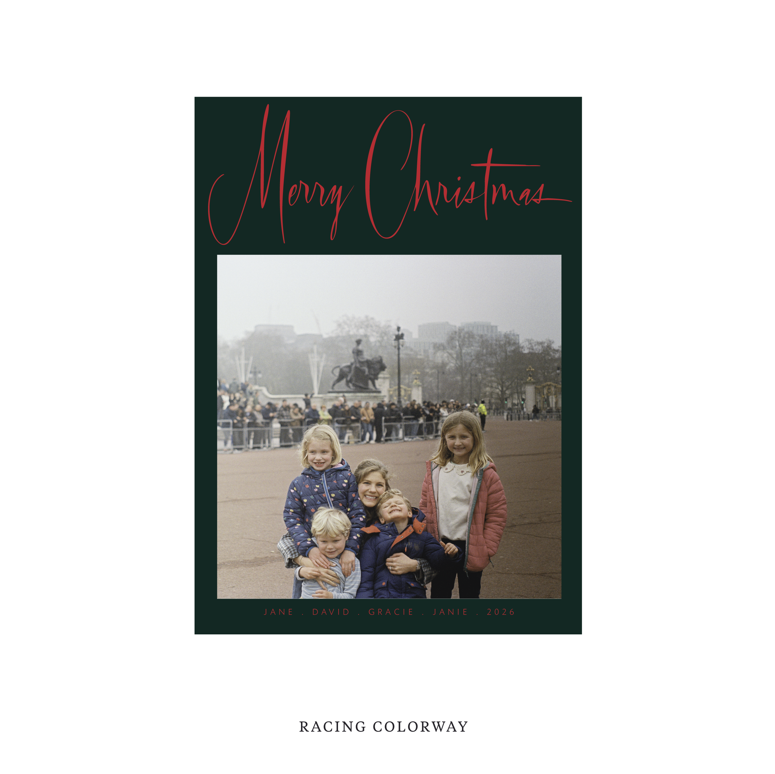 Presley Classic Flat Print Holiday Card, Medium II