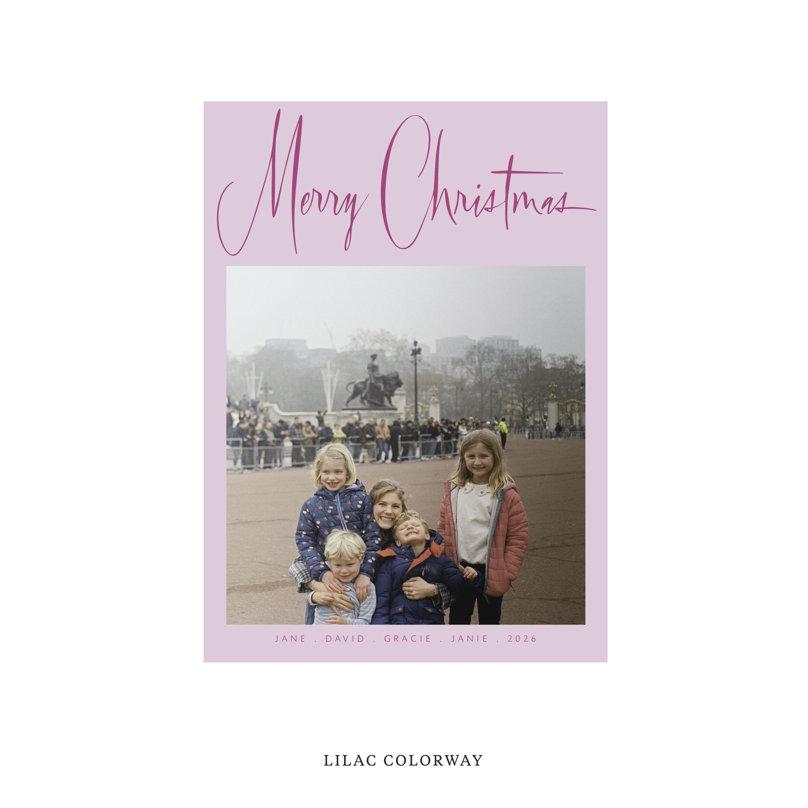 Presley Classic Flat Print Holiday Card, Medium II