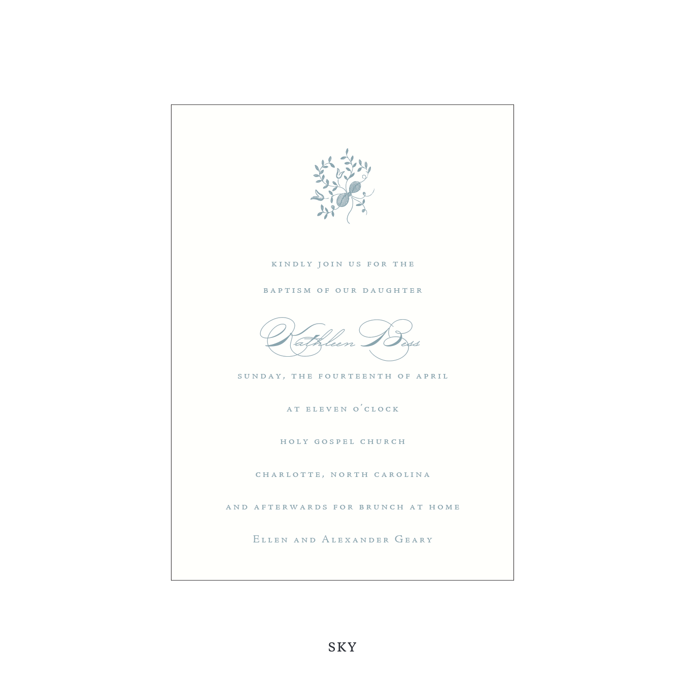 Primrose Religious Celebration Invitation