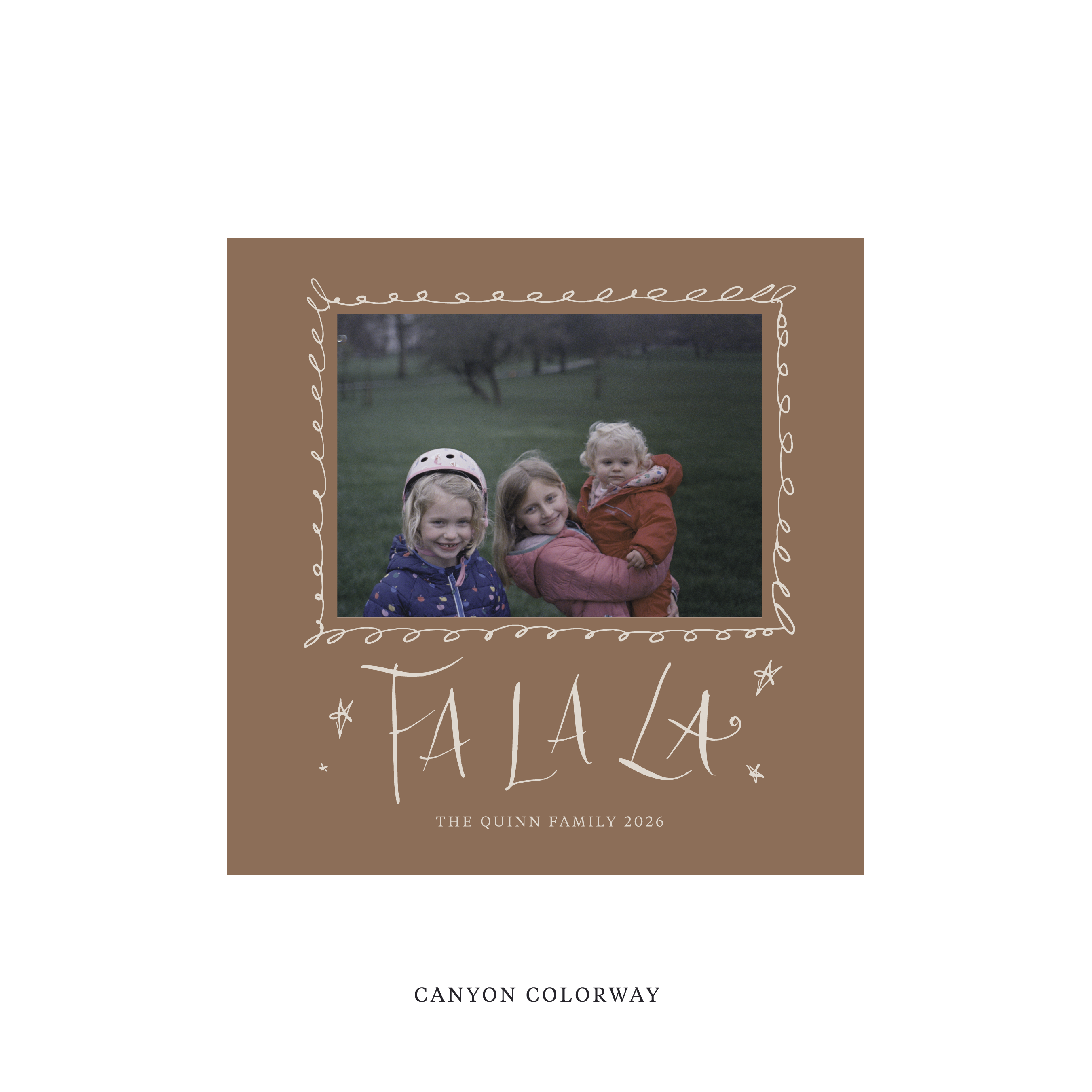 Chadwick Classic Flat Print Holiday Card, Square