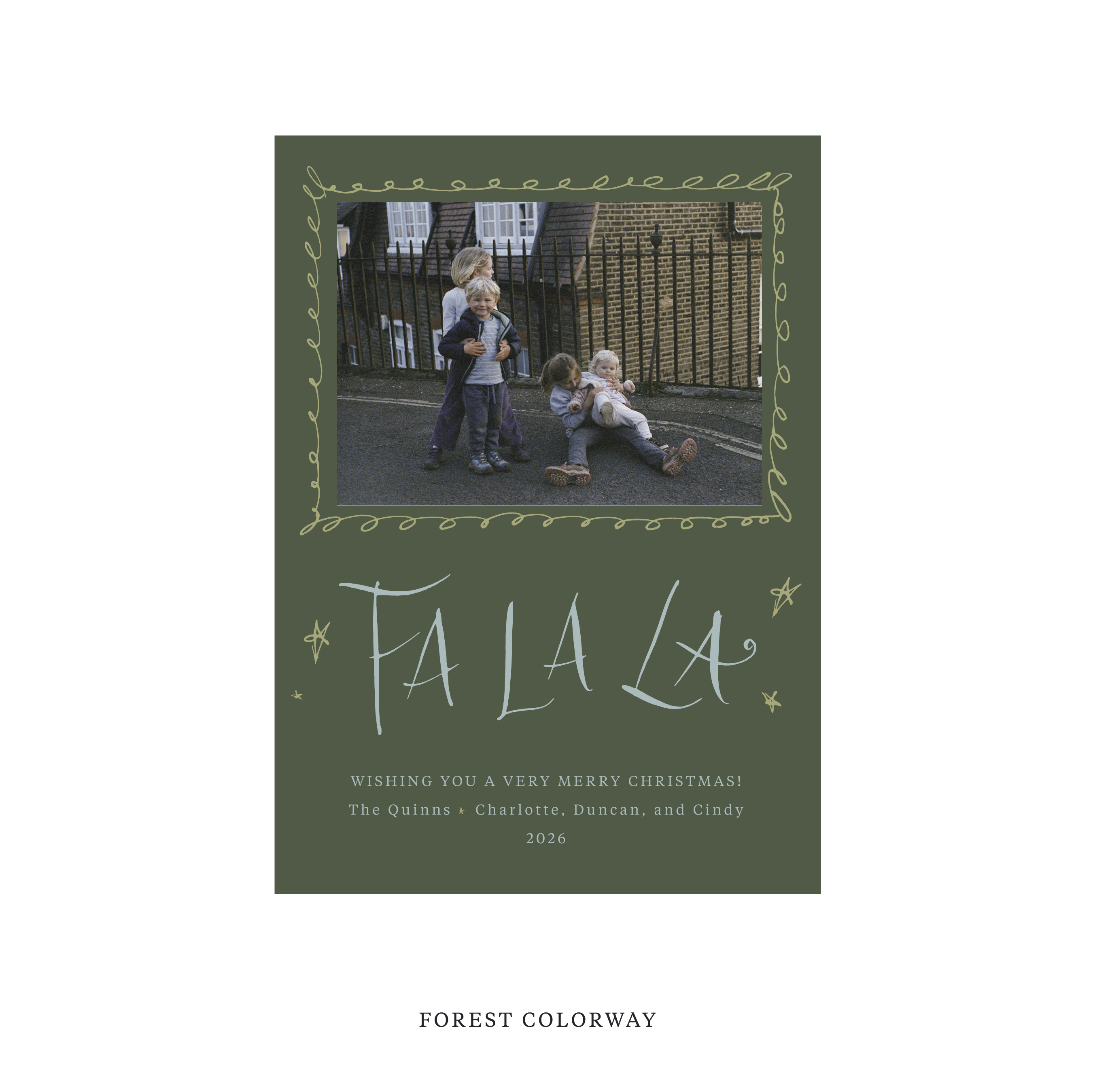 Chadwick Classic Flat Print Holiday Card, Medium