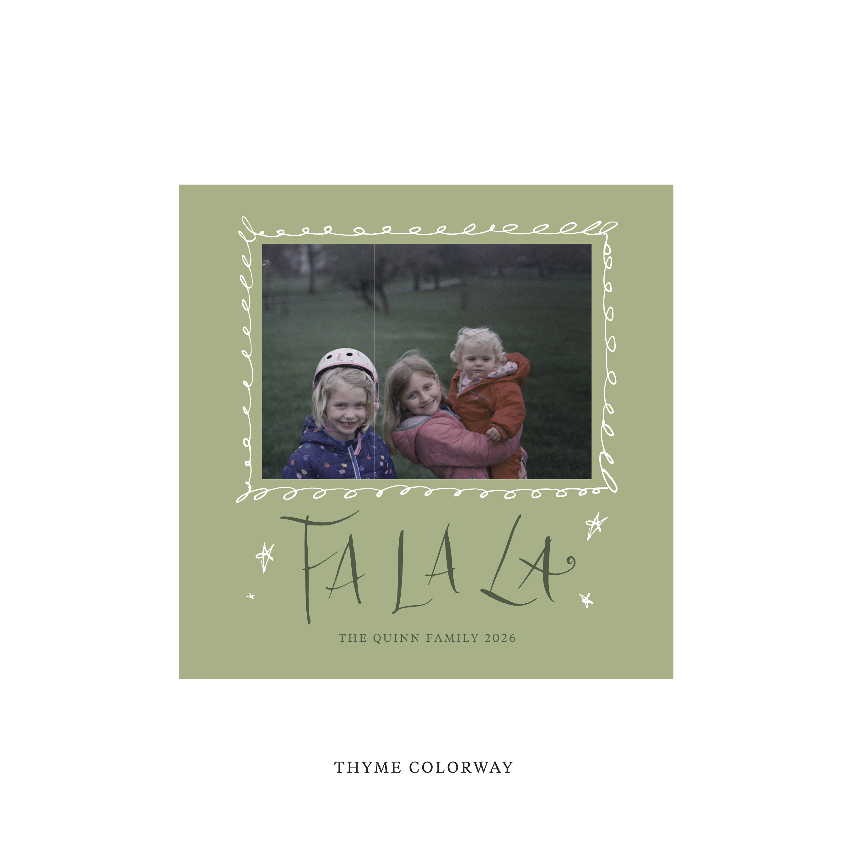 Chadwick Classic Flat Print Holiday Card, Square