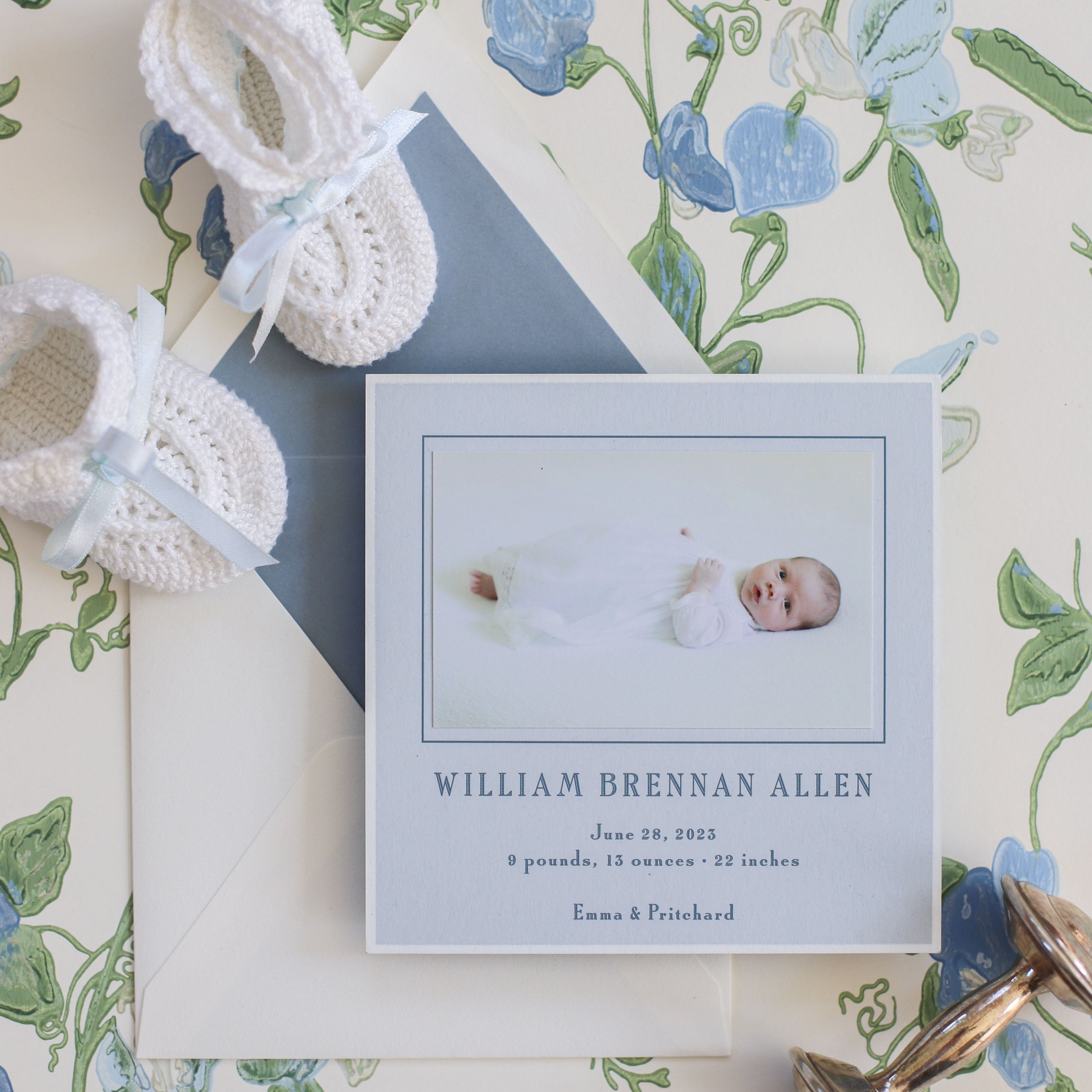 Brennan Engraved Birth Announcement