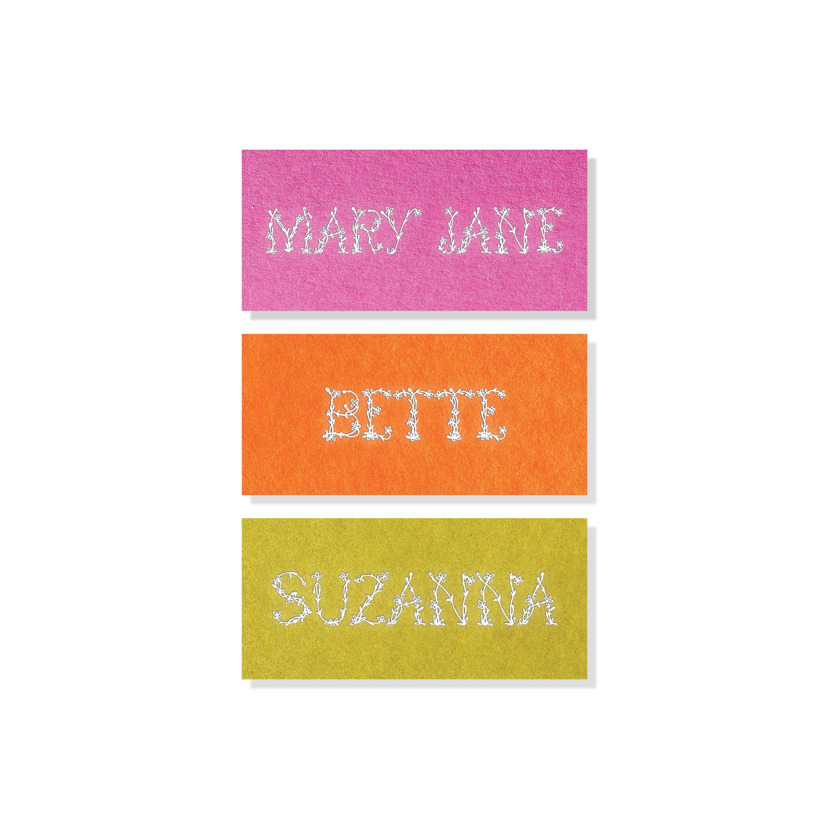 Flora Engraved Everyday Gift Tag