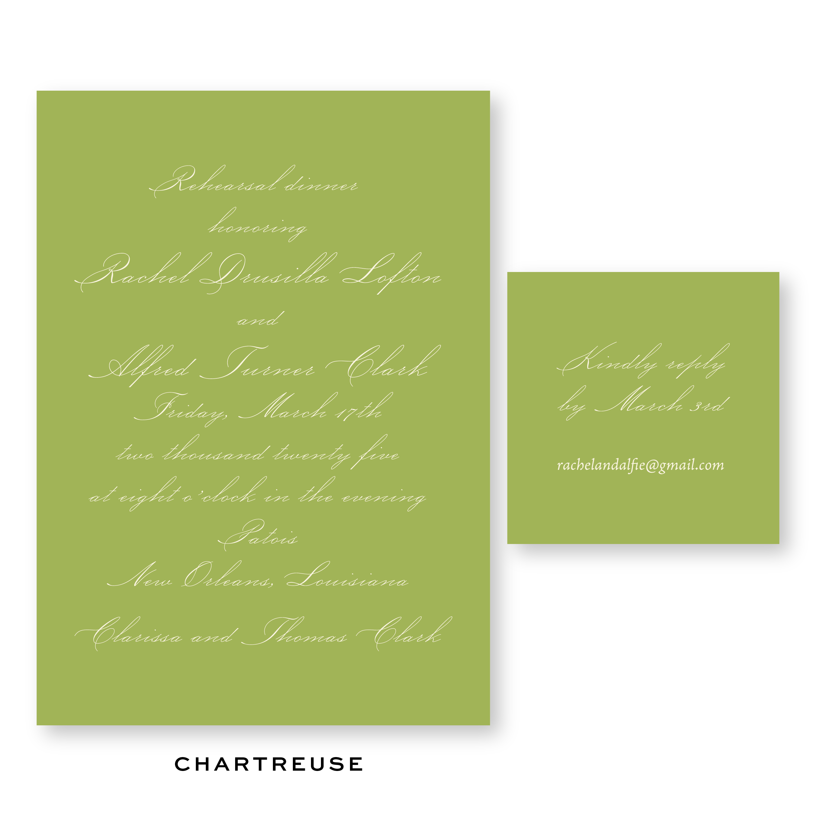 Alfie Rehearsal Dinner Invitation