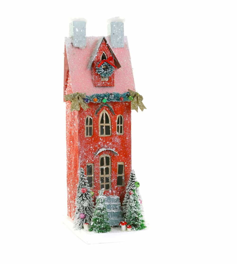 Candy Cane Christmas Glitter House