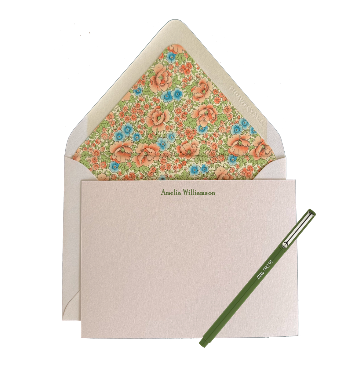 Flora Pink Stationery Set