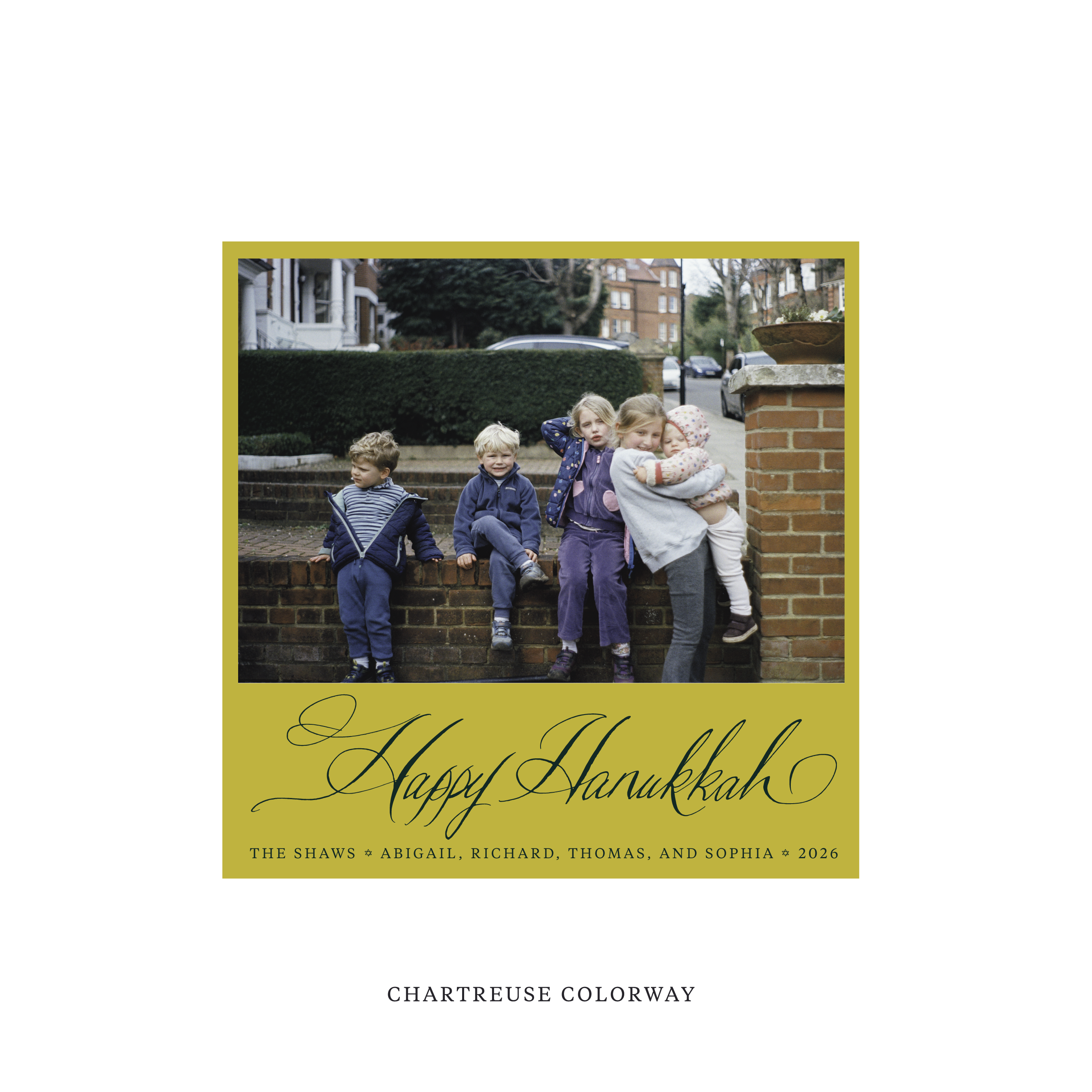 Shaw Classic Flat Print Holiday Card, Square