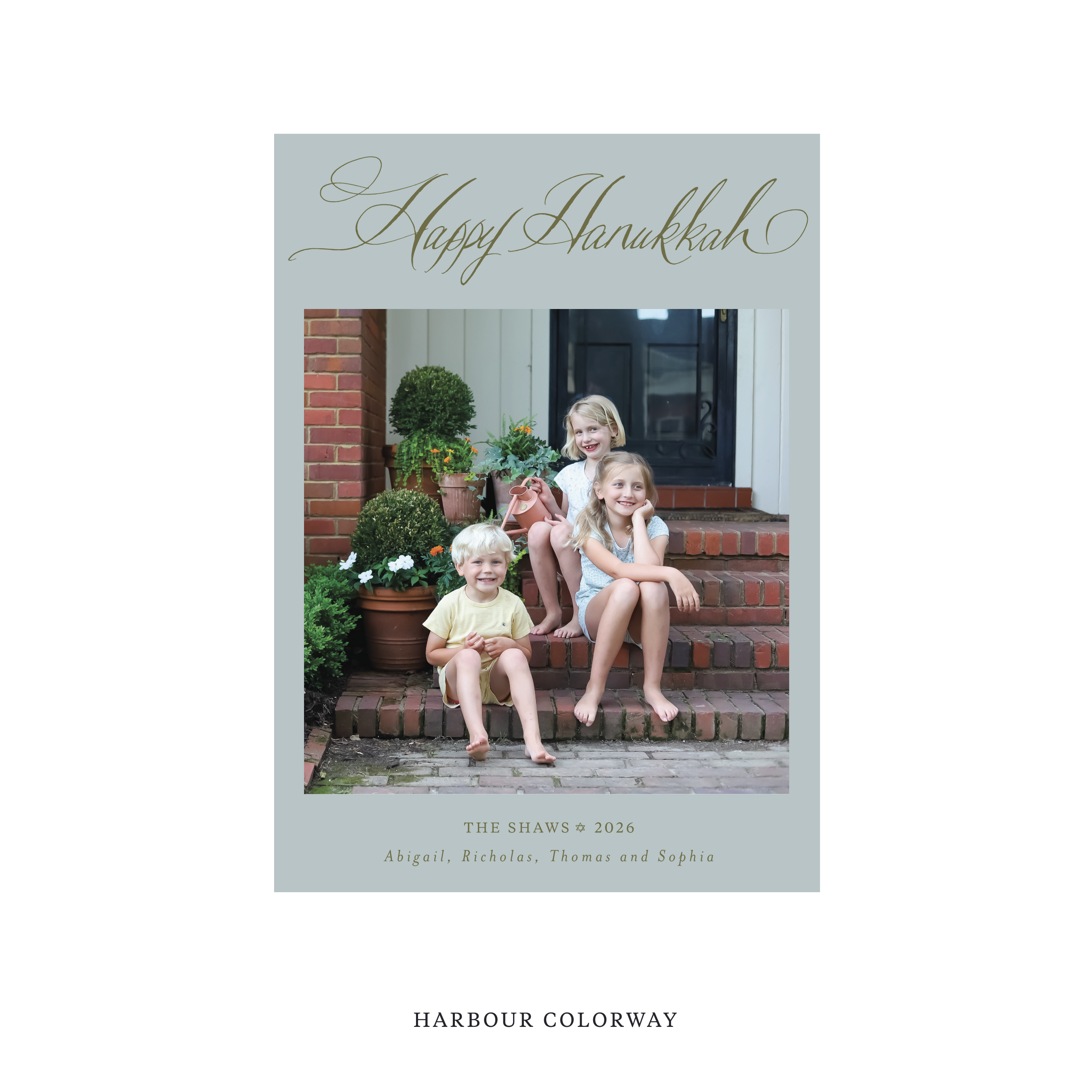 Shaw Classic Flat Print Holiday Card, Medium