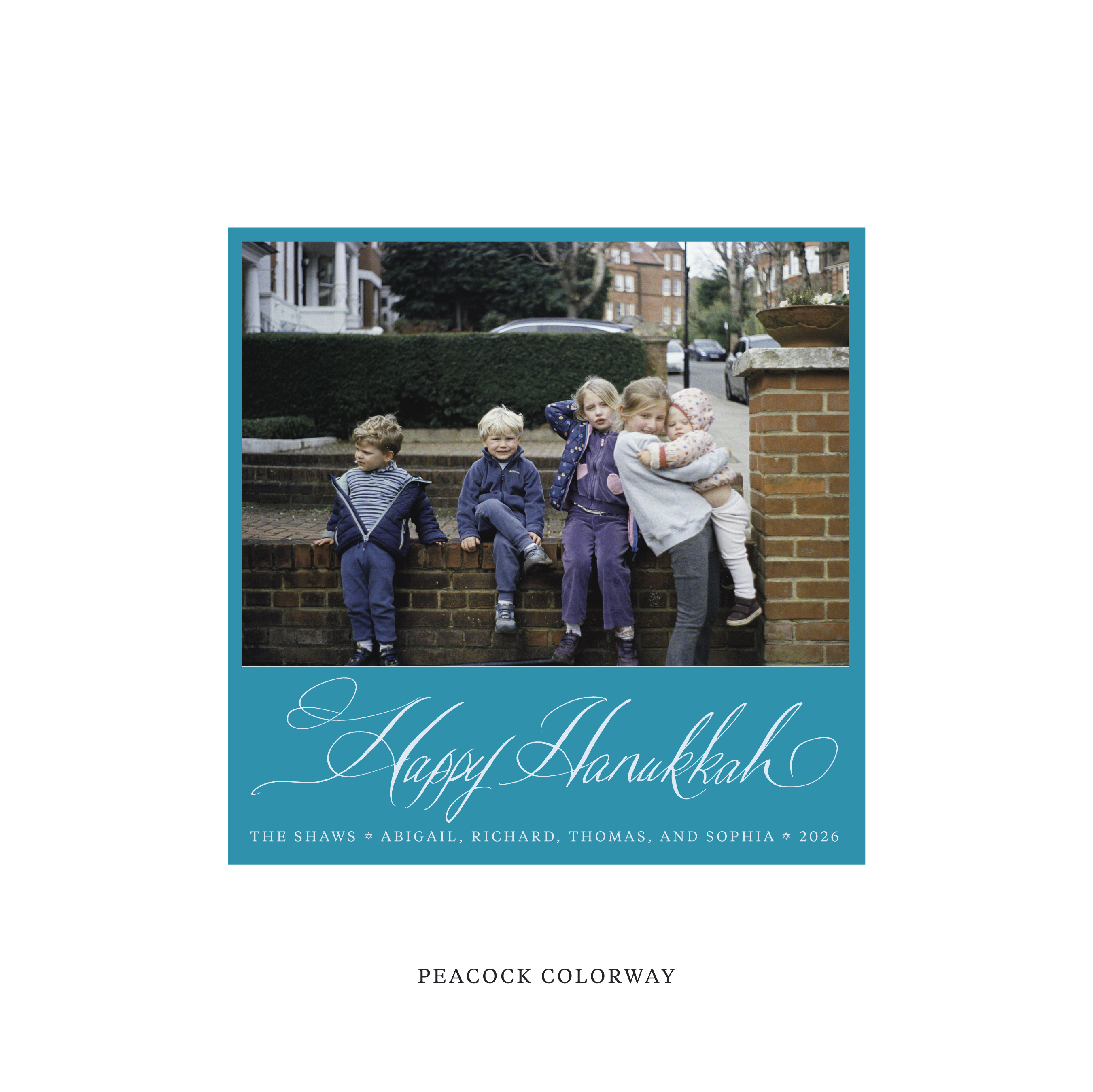 Shaw Classic Flat Print Holiday Card, Square