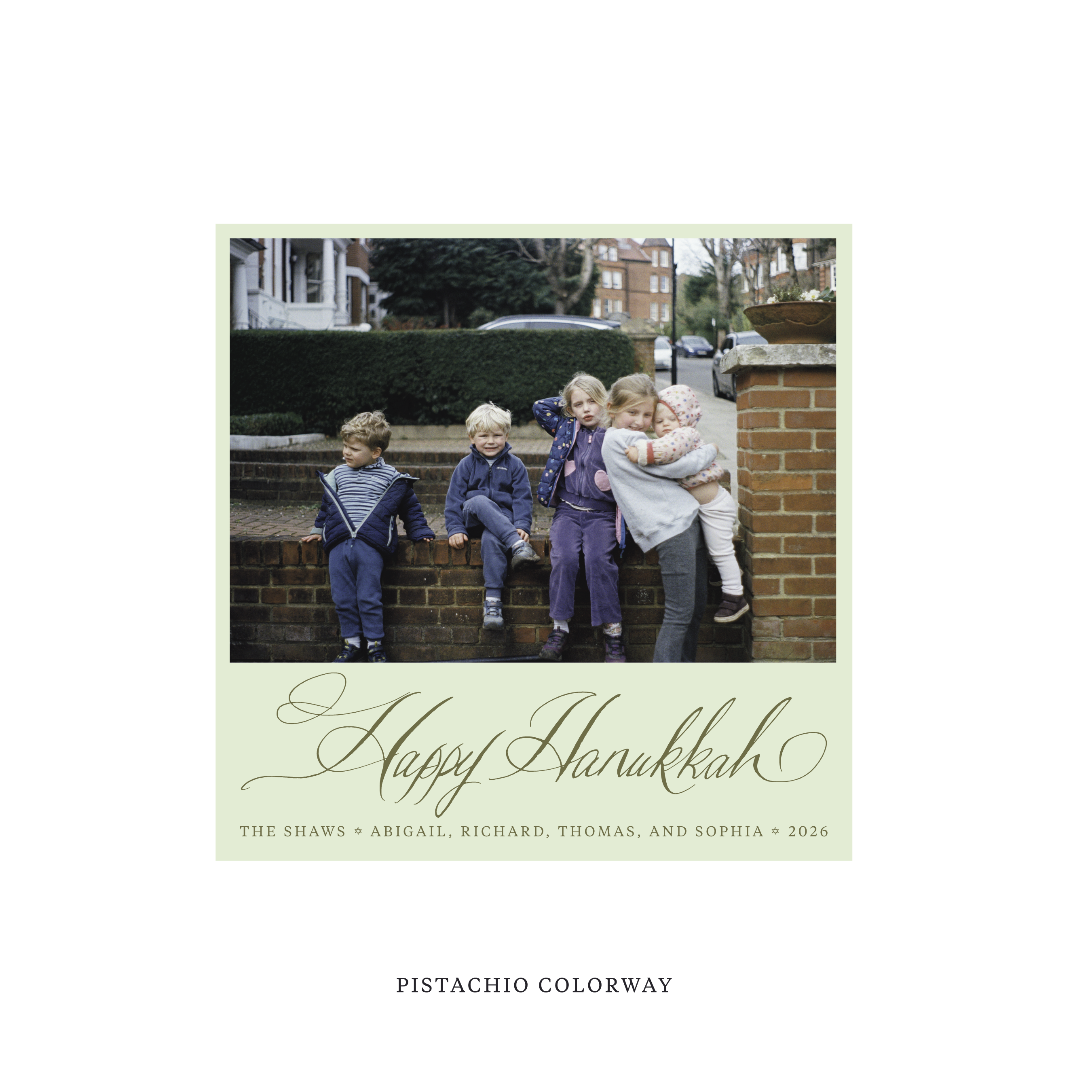 Shaw Classic Flat Print Holiday Card, Square