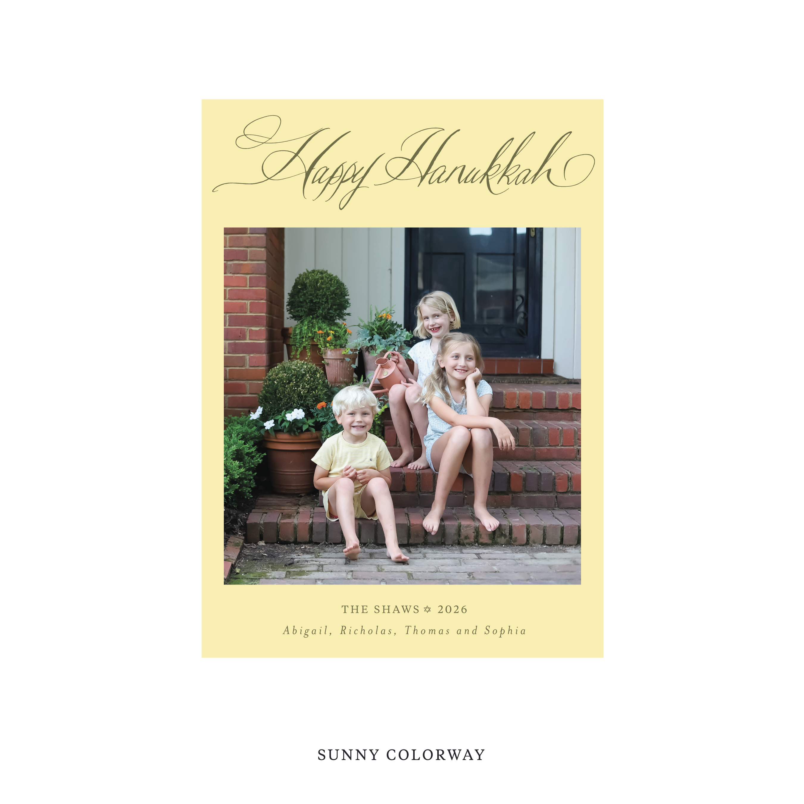 Shaw Classic Flat Print Holiday Card, Medium