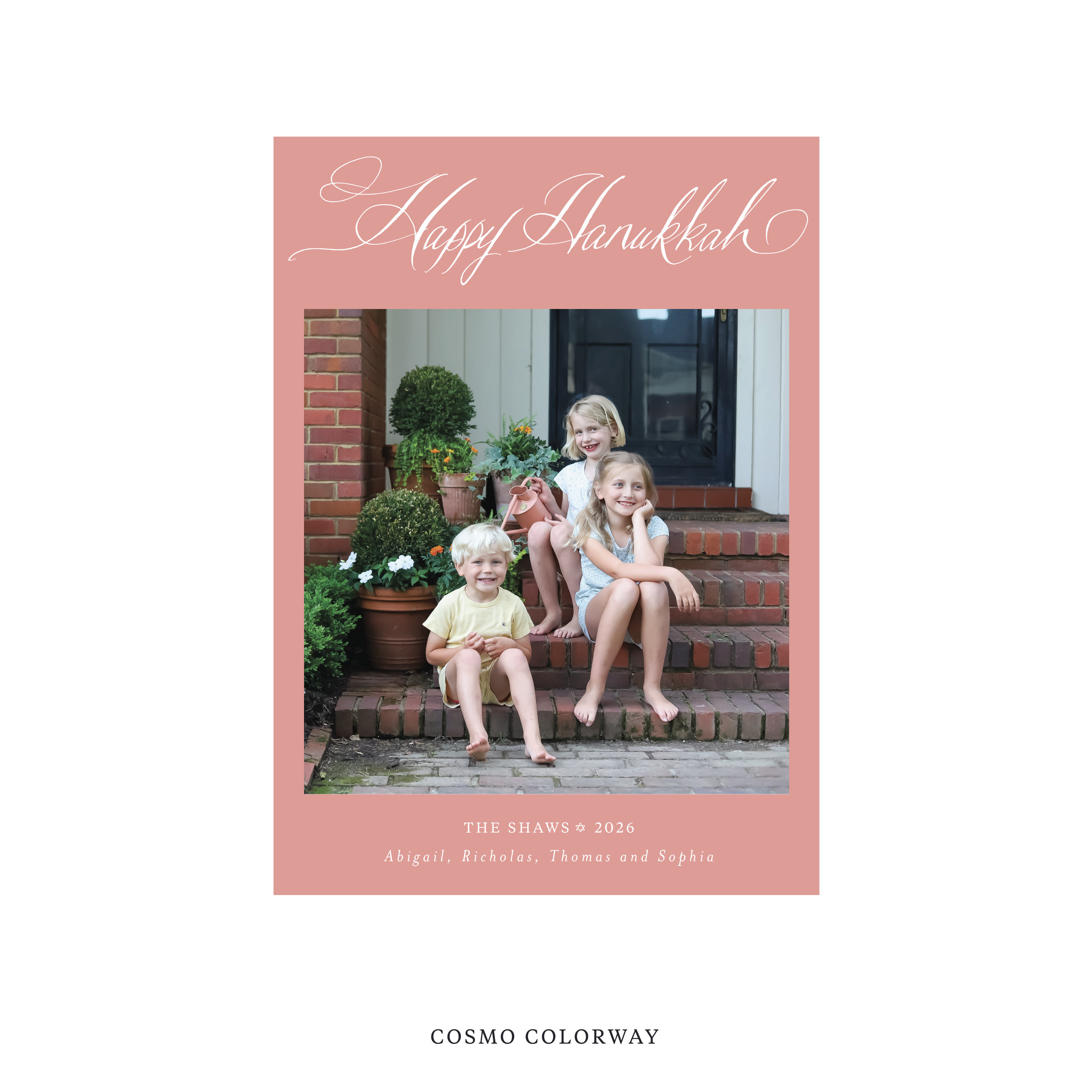Shaw Classic Flat Print Holiday Card, Medium