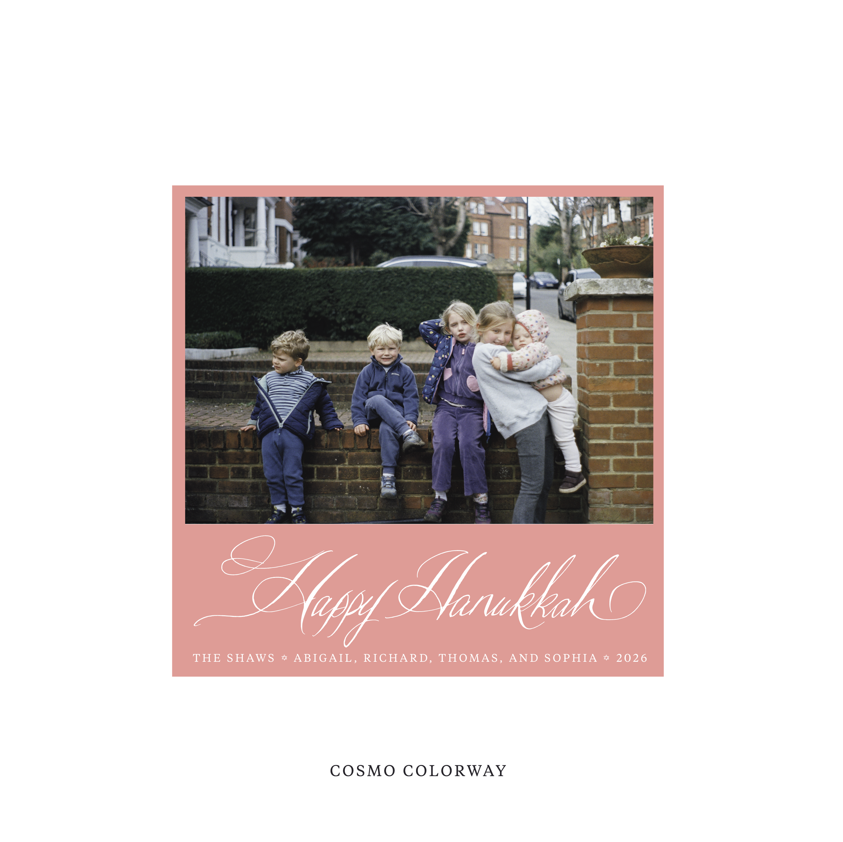 Shaw Classic Flat Print Holiday Card, Square