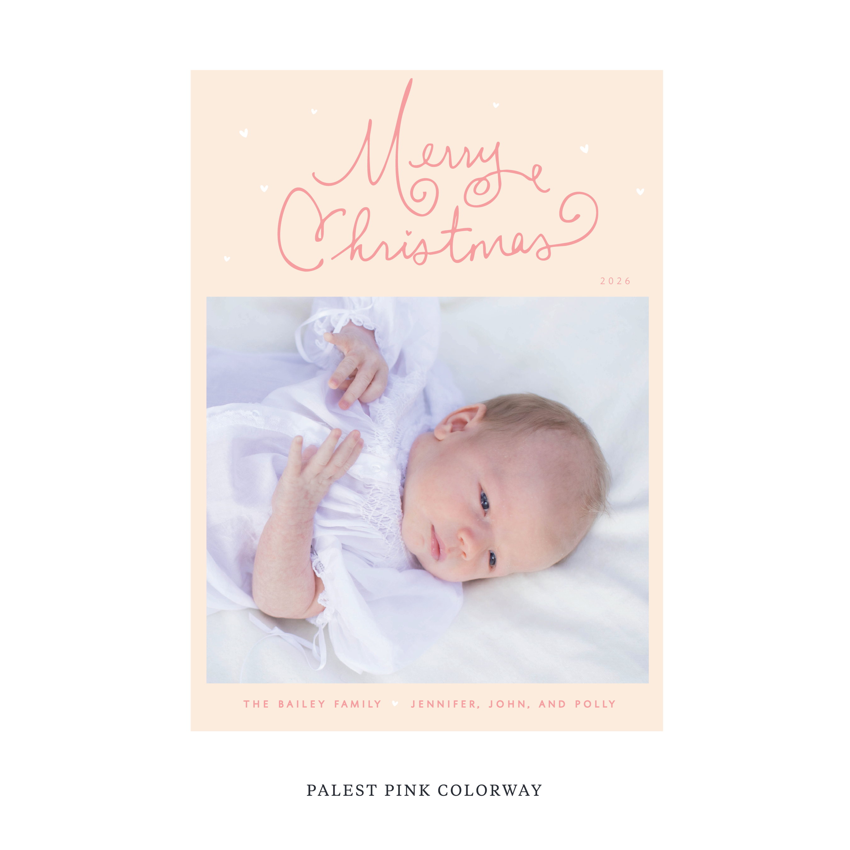 Sinclair Birth Announcement Digital Photo Holiday Card, Large