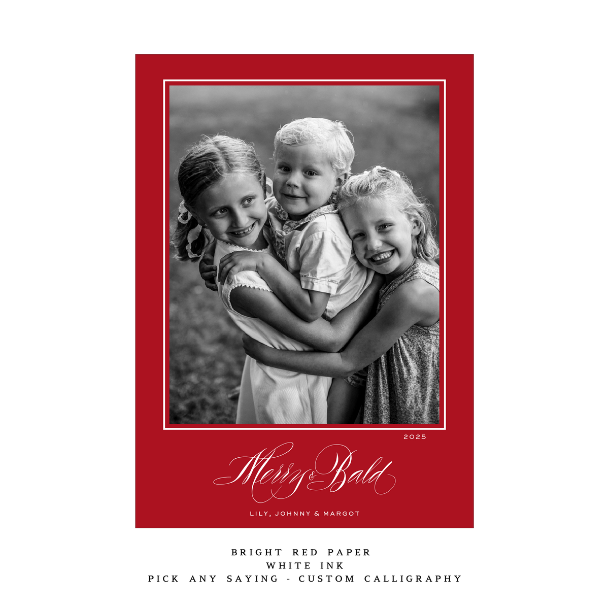 Vesper Medium Luxe Holiday Card - Custom Calligraphy (Archive)
