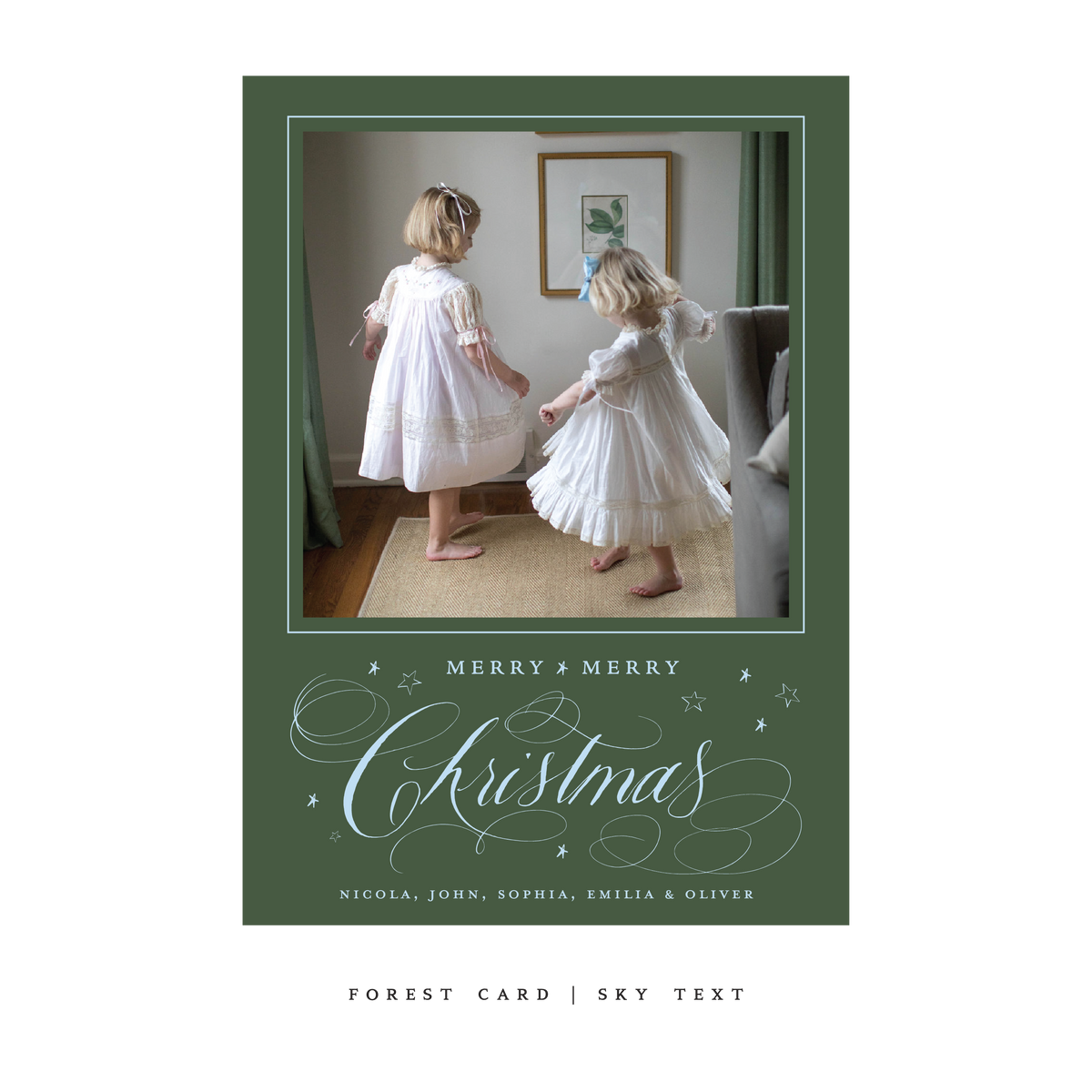 Stanbury Classic Flat Print Holiday Card, Large (Archive)