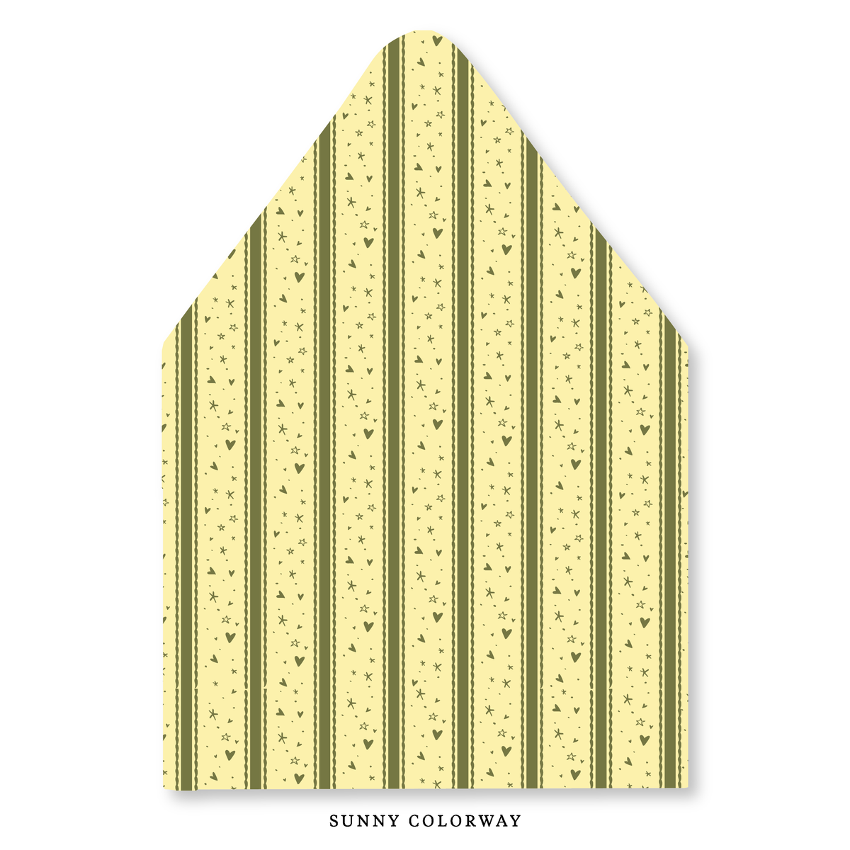 Stars & Hearts Stripe Envelope Liner