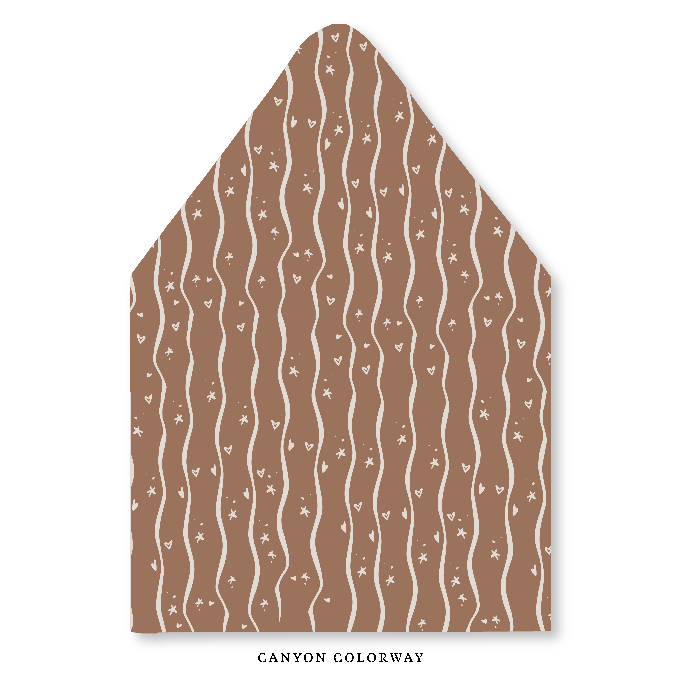 Wavy Stars & Hearts Stripe Envelope Liner