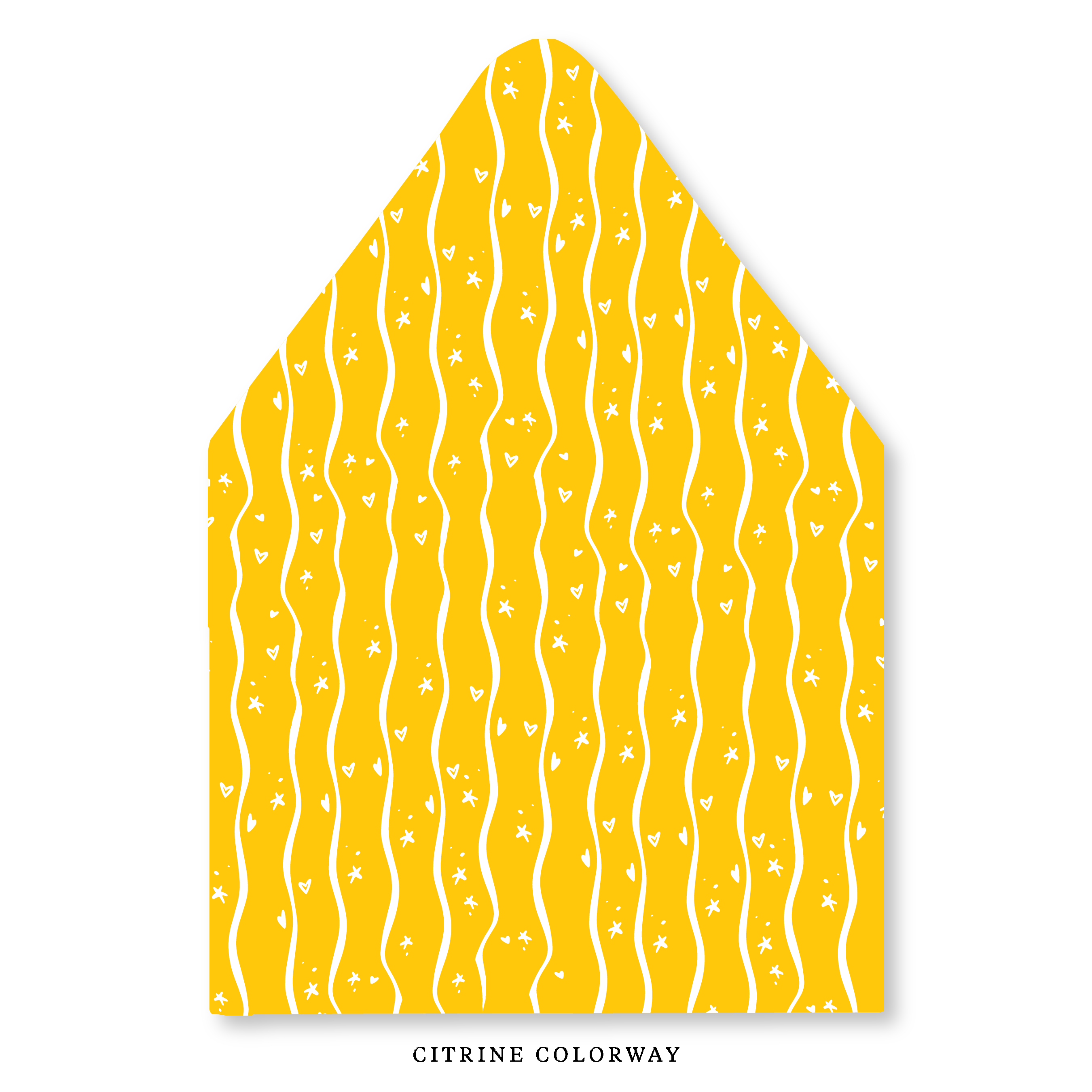Wavy Stars & Hearts Stripe Envelope Liner