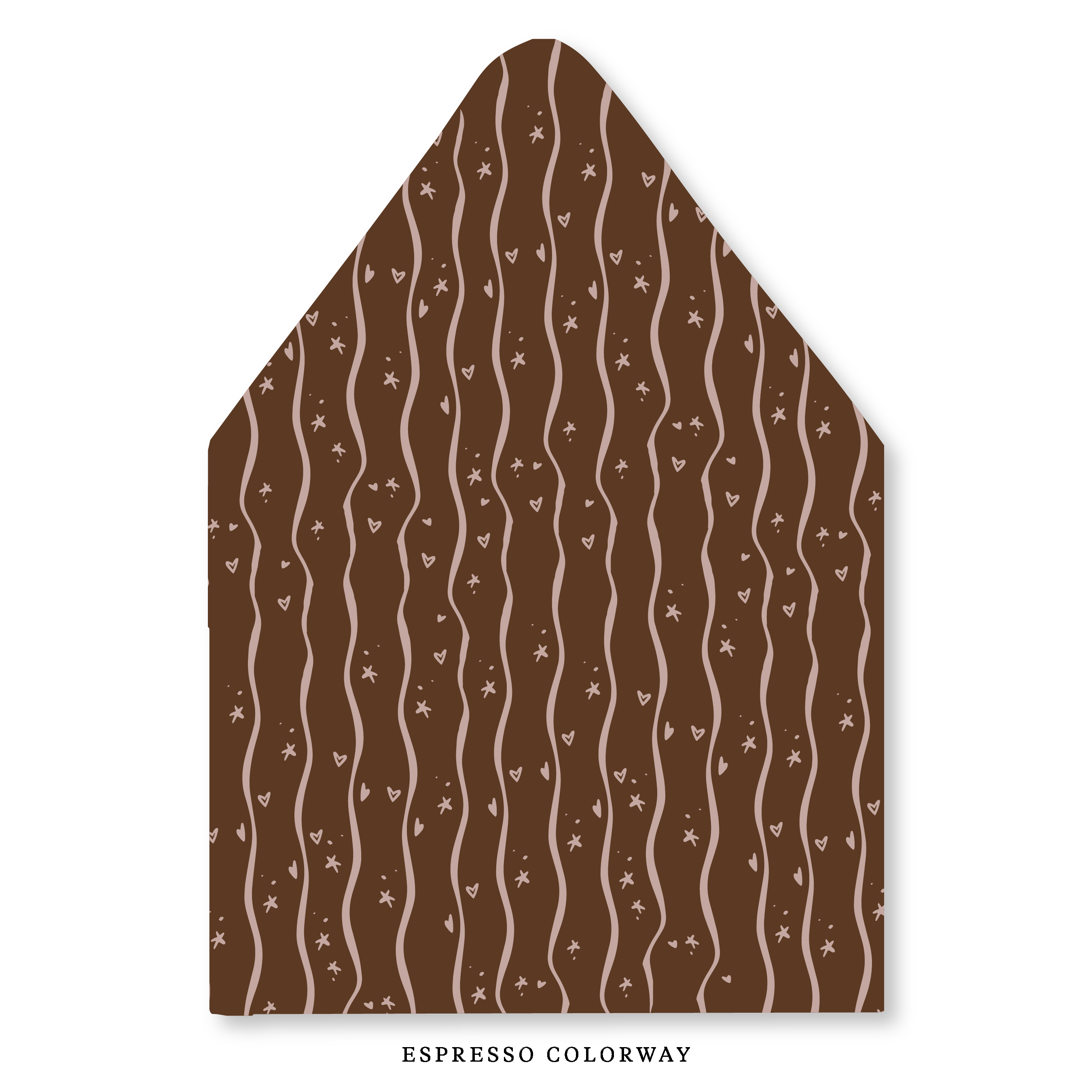 Wavy Stars & Hearts Stripe Envelope Liner