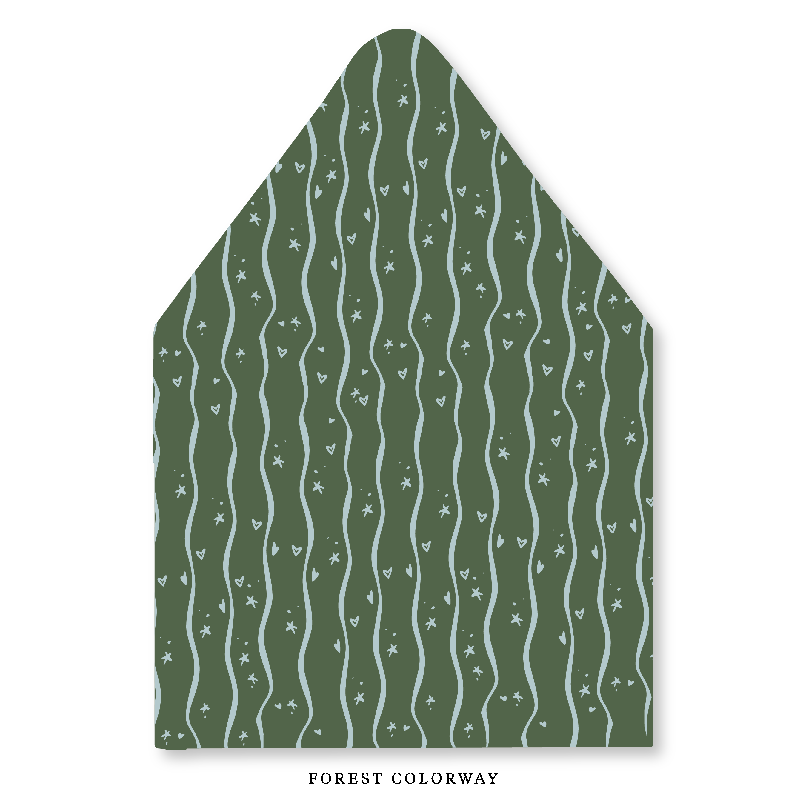 Wavy Stars & Hearts Stripe Envelope Liner