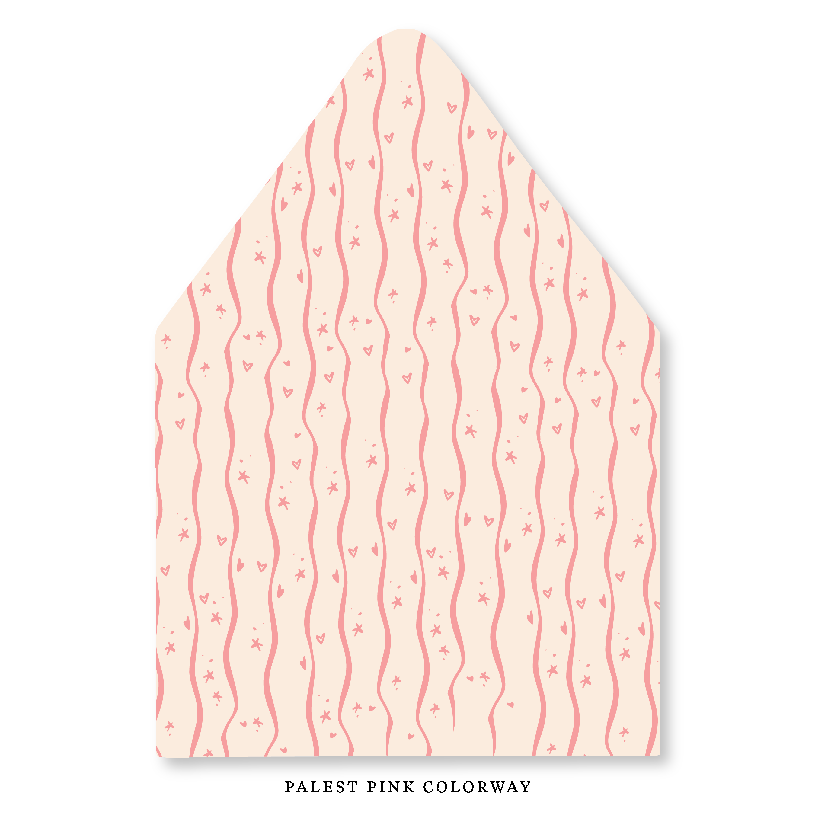 Wavy Stars & Hearts Stripe Envelope Liner