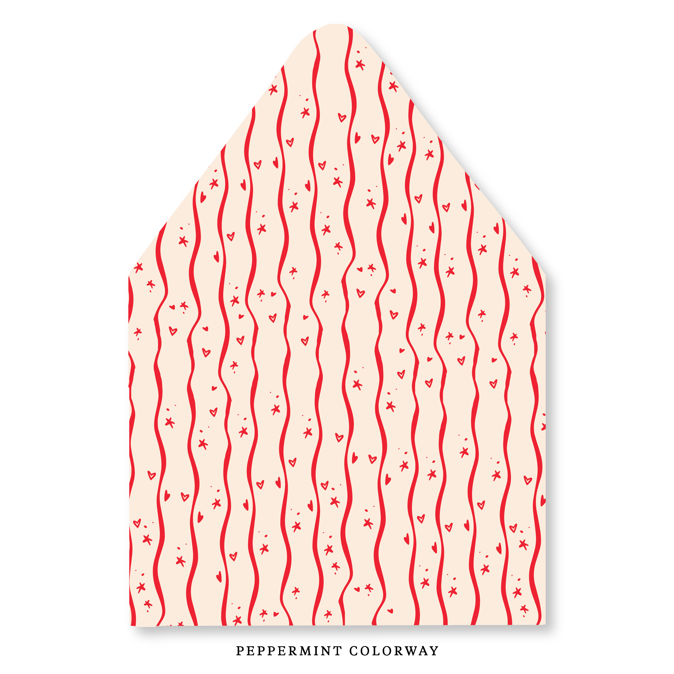 Wavy Stars & Hearts Stripe Envelope Liner