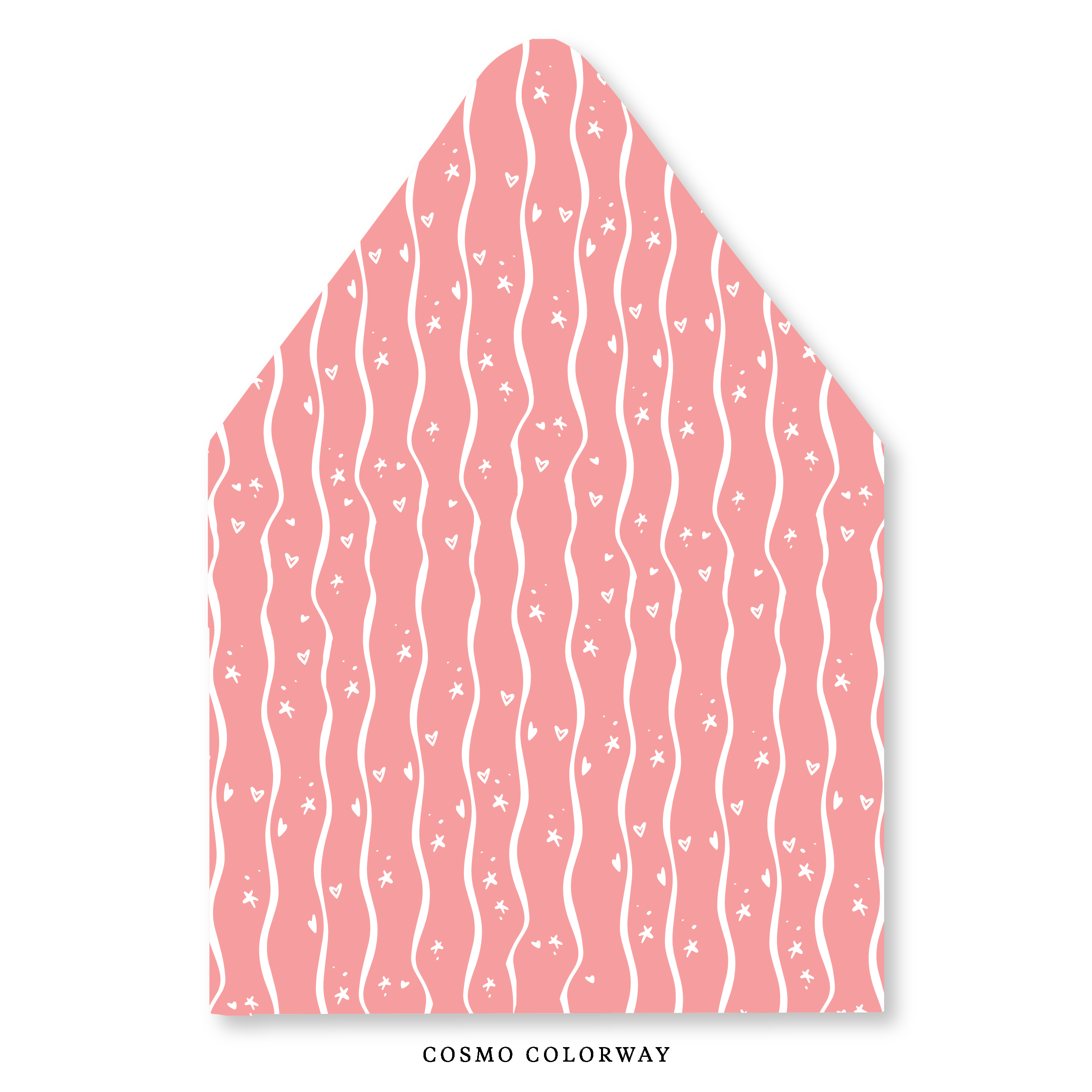 Wavy Stars & Hearts Stripe Envelope Liner