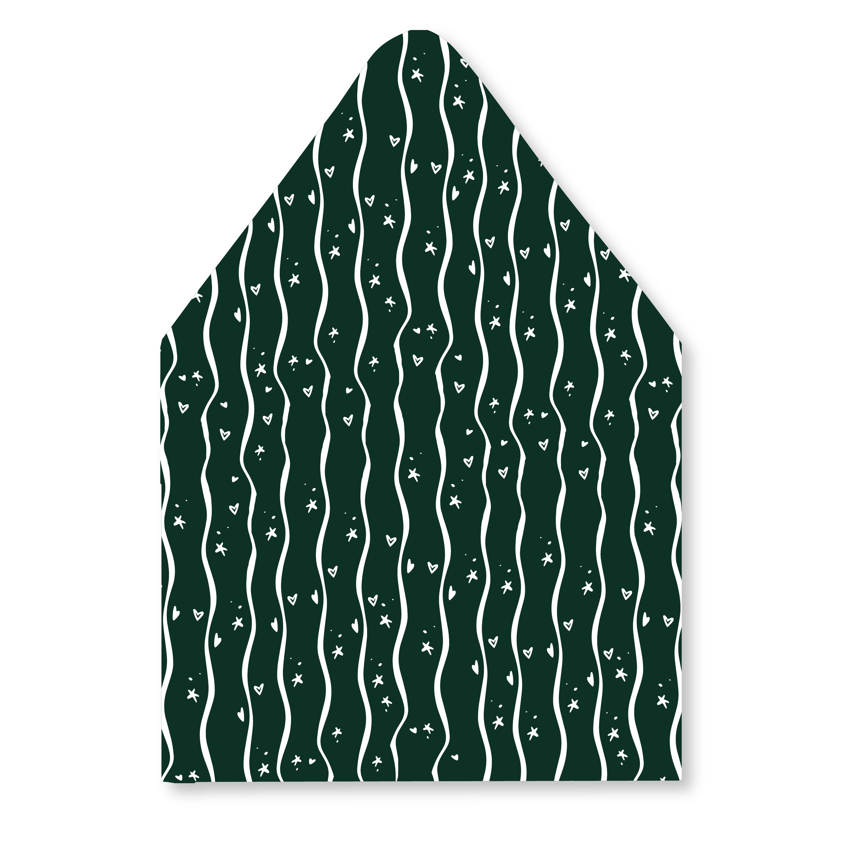 Wavy Stars & Hearts Stripe Envelope Liner