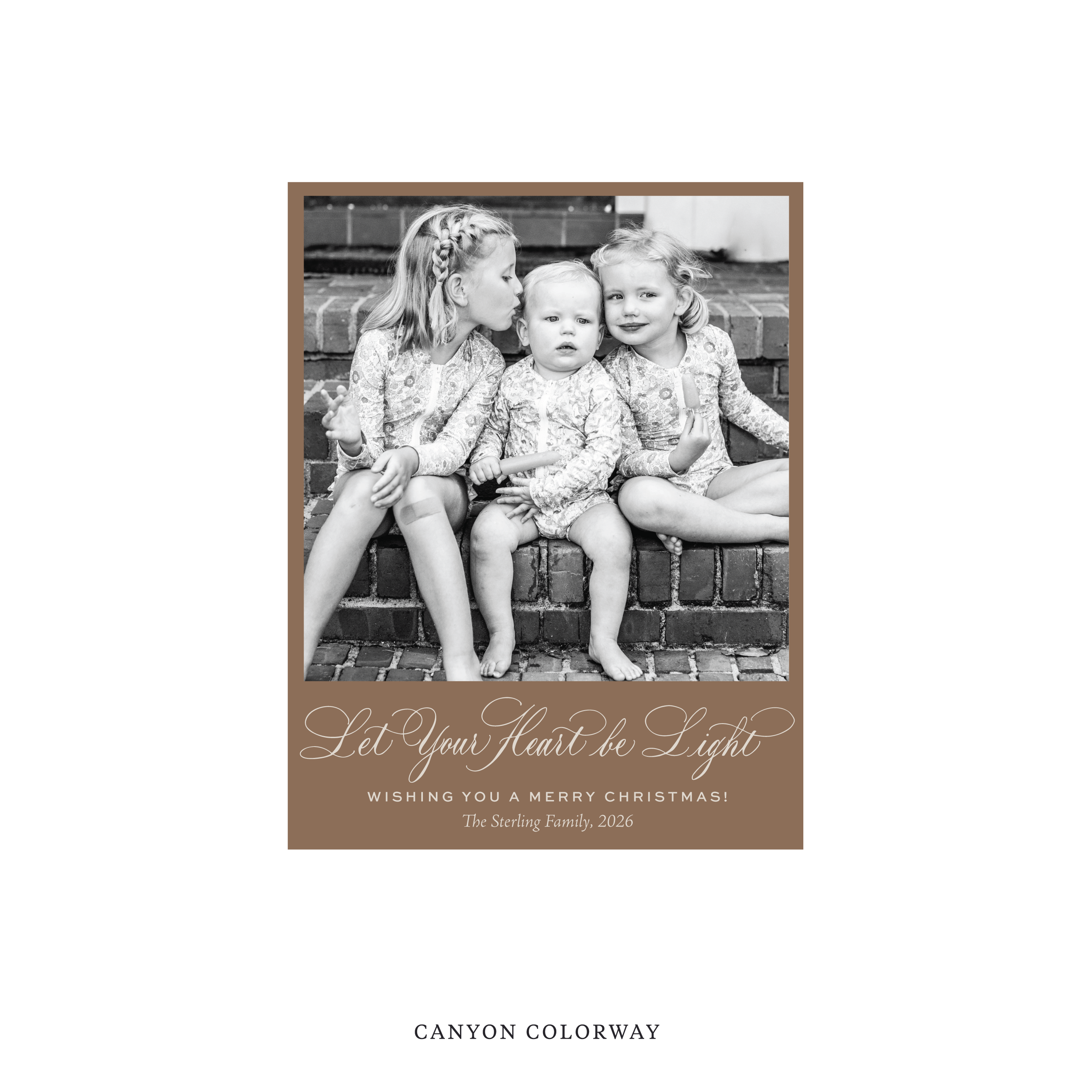 Sterling Classic Flat Print Holiday Card, Small